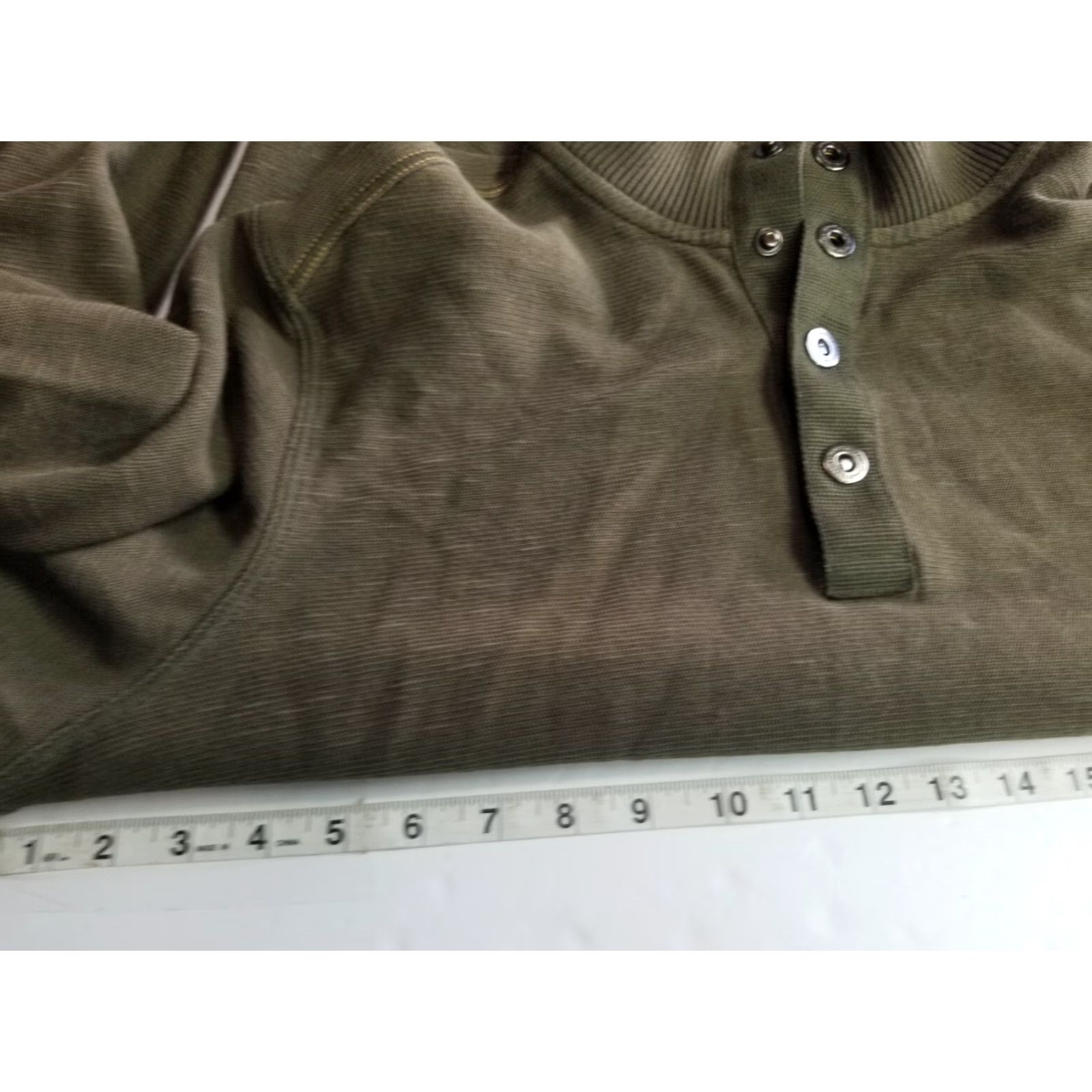 Tommy Bahama Tommy Bahama Sweater Mens Large Mock Neck Green Long Sleeve Pullover Button Cotton Blend Stain Size US L / EU 52-54 / 3 - 3 Thumbnail