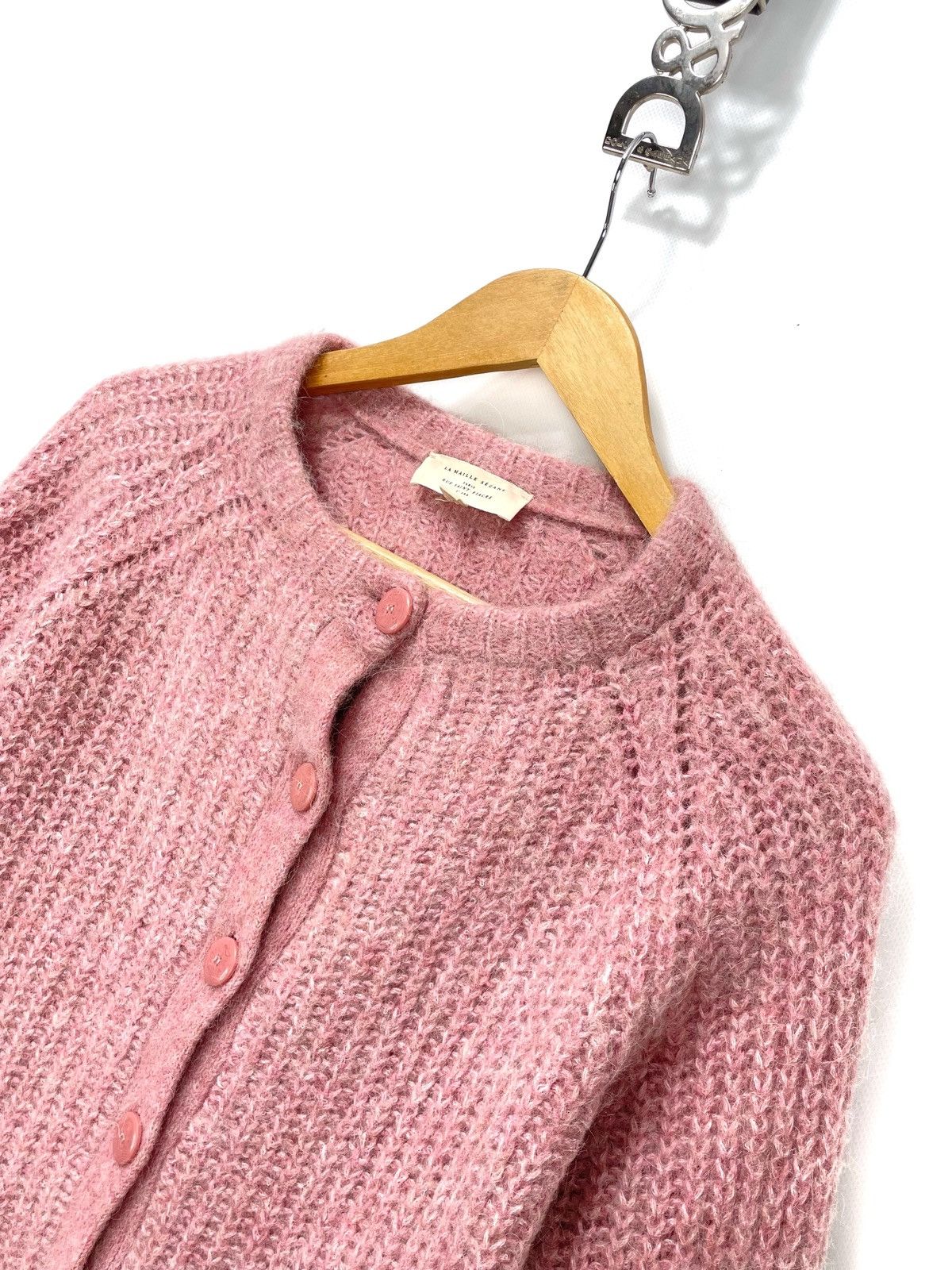 Sezane La Maille Sézane Pink Alpaca Blend Button-Up Raglan Cardigan Size XS / US 0-2 / IT 36-38 - 9 Thumbnail