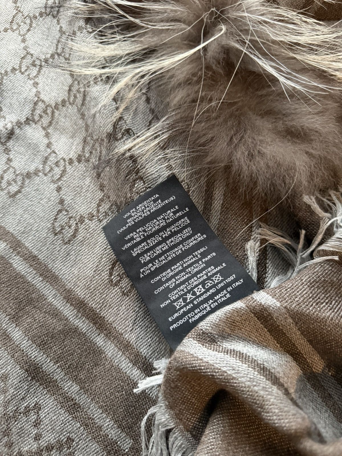 Gucci Gucci Survie Monogram Wool Fur Scarf Size ONE SIZE - 5 Thumbnail