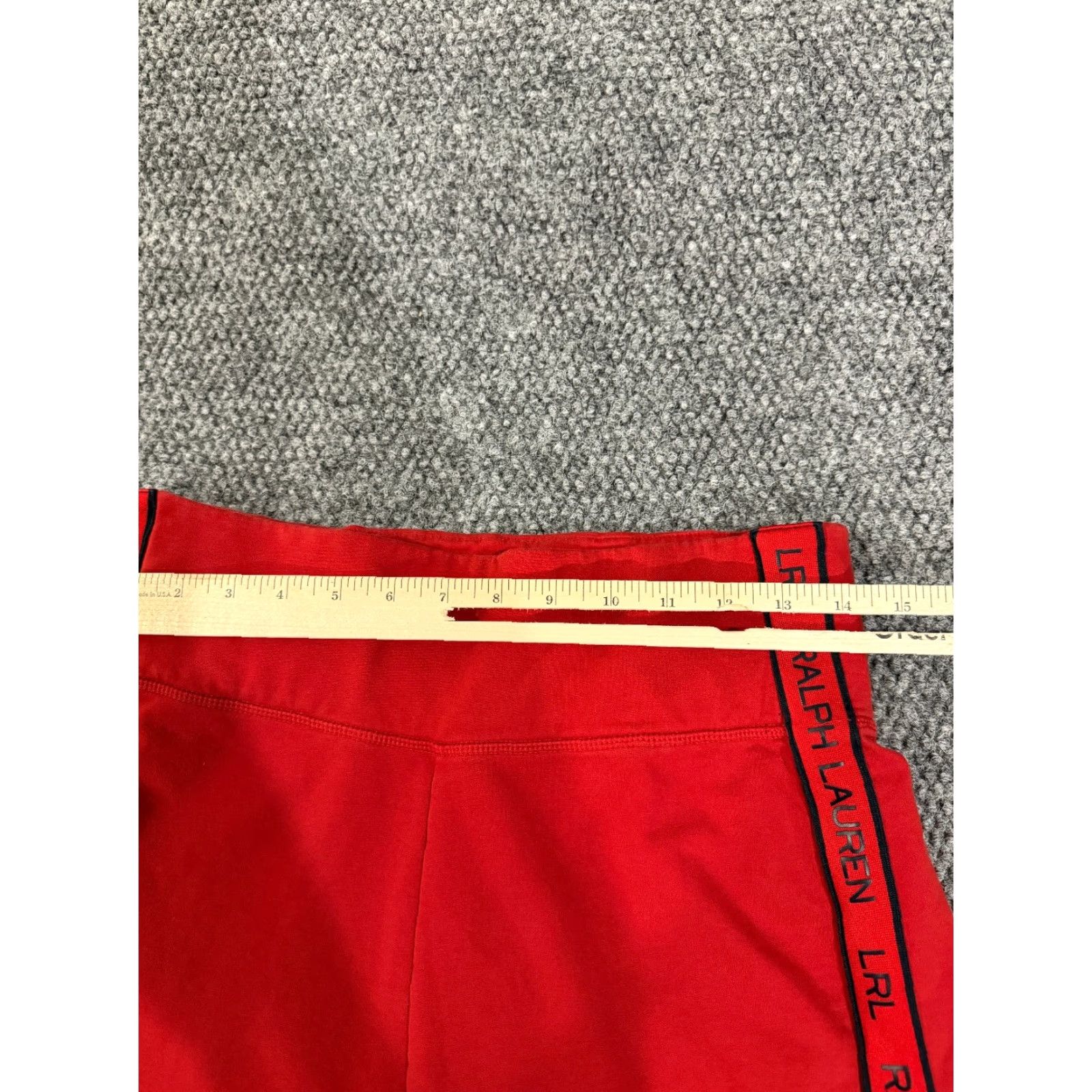 Ralph Lauren Lauren Ralph Lauren Leggings Womens Medium Red Logo Athletic Pants Pull On Ankle Stretch Breathable Elastic Waist Size 32" / US 10 / IT 46 - 4 Thumbnail