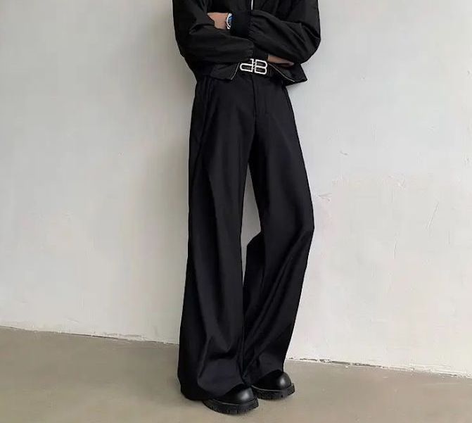 Japanese Brand Pleated Men's Suit Pants Casual Stylish Size US 33 - 2 Thumbnail