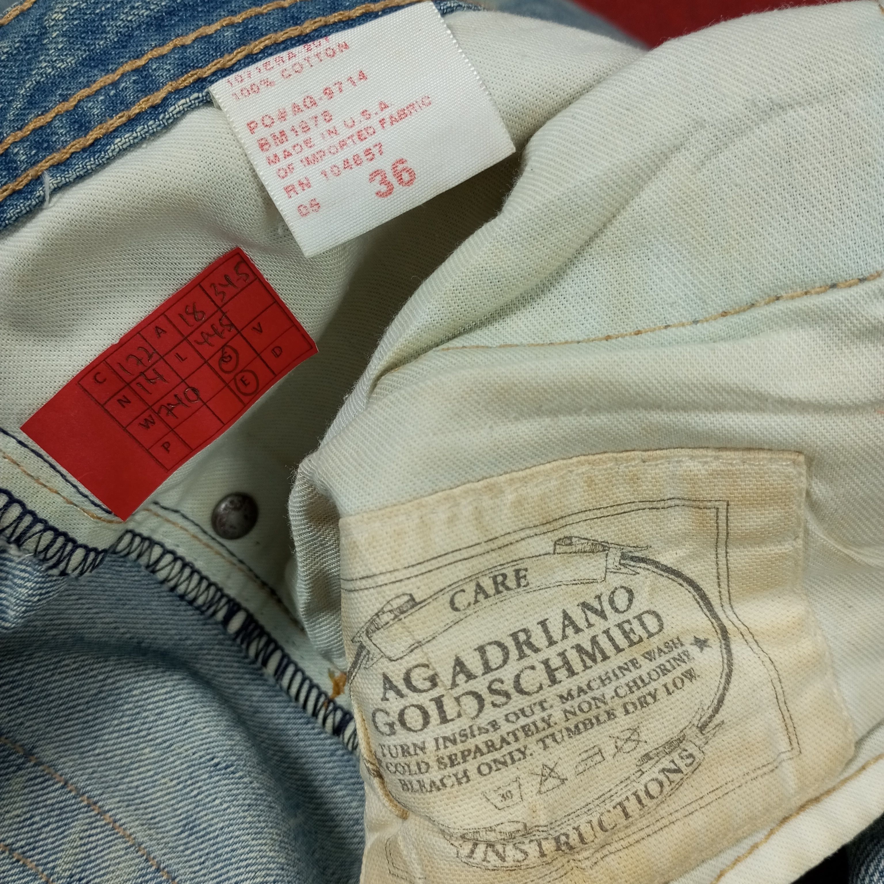 AG Adriano Goldschmied AG Adriano Goldschmied Straight Leg Jeans Size US 36 / EU 52 - 14 Thumbnail