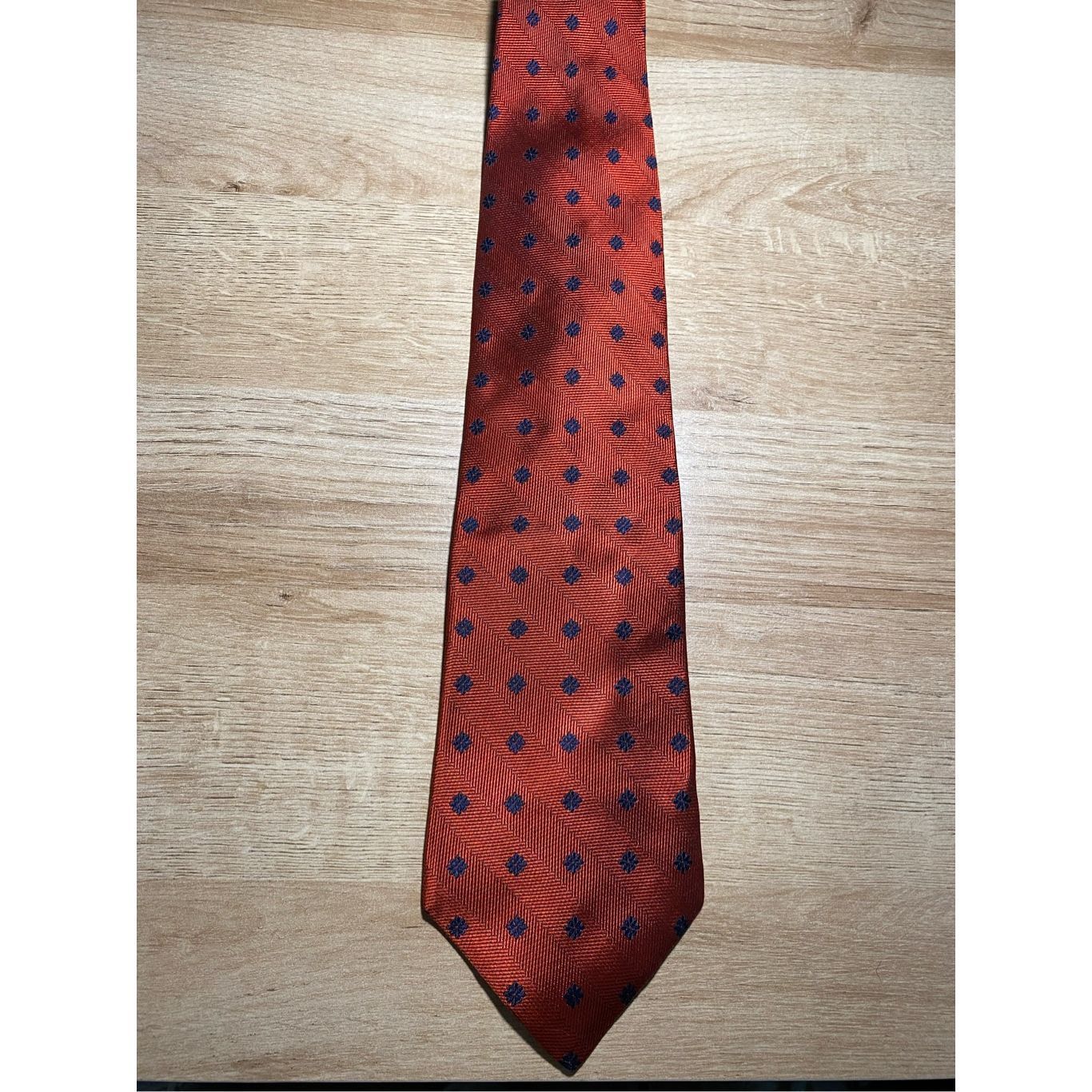 Daniel Hechter Daniel Hechter Paris Red Blue Flower Neck Tie, MSRP $89 Size ONE SIZE - 2 Thumbnail