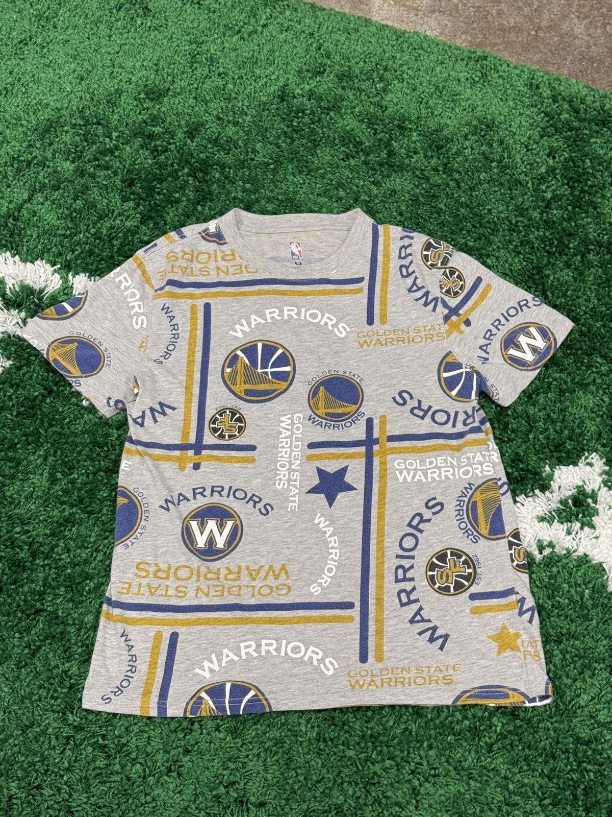 NBA NBA Golden State Warriors San Francisco SF All Over Logo Tee Size US M / EU 48-50 / 2 - 1 Thumbnail