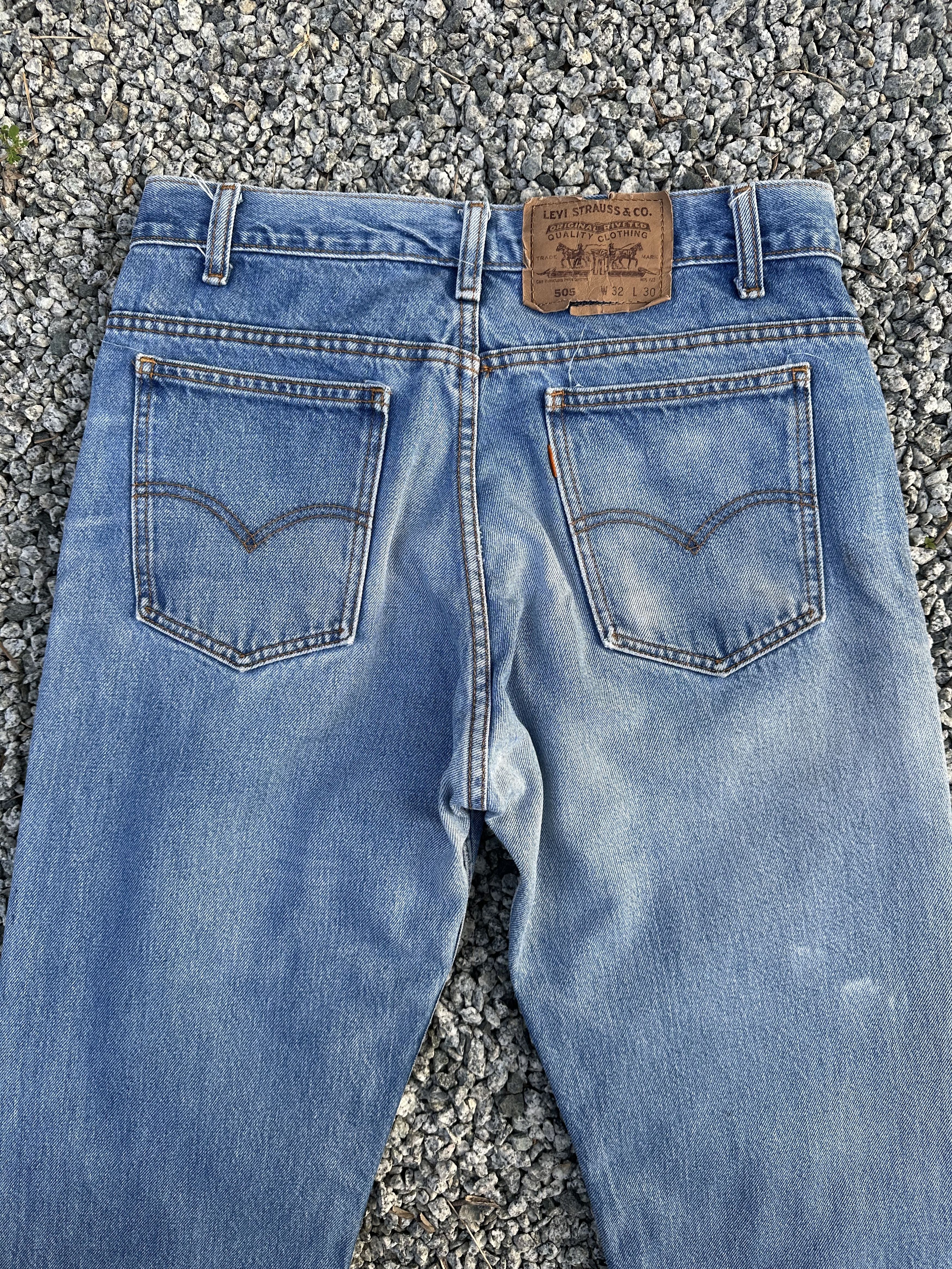 Levi's Vintage 80s Levi’s 505 Orange Tab Faded Distressed Jeans Size US 30 / EU 46 - 10 Thumbnail