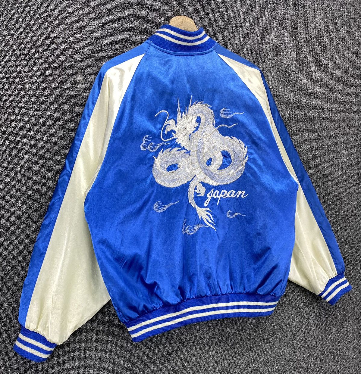 Japanese Brand Vintage 90s Sukajan Dragon Embroidery Varsity Jacket Size US L / EU 52-54 / 3 - 2 Thumbnail