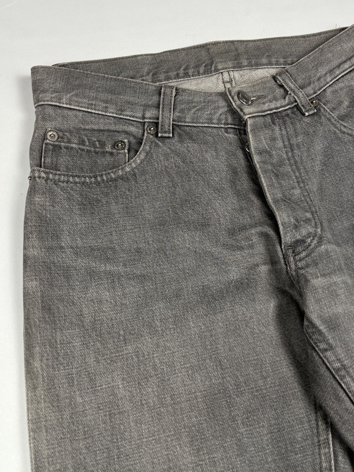 Helmut Lang 1999 Grey Sanded Denim Jeans Size US 28 / EU 44 - 3 Thumbnail