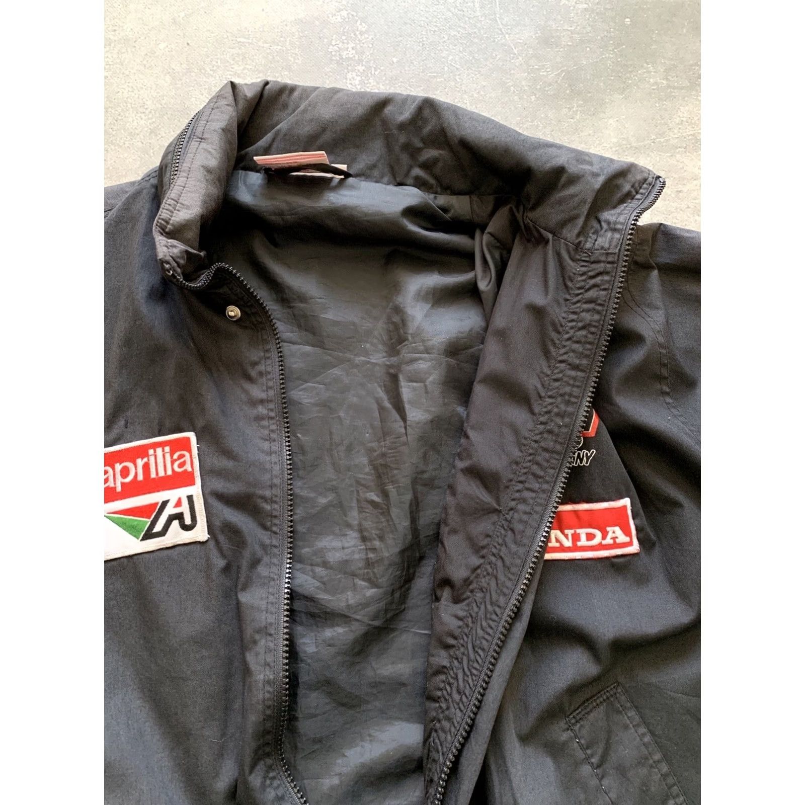 Honda VINTAGE Honda Yamaha MOTORCYCLE RACING JACKET MEN'S M Black Bomber Jacket Racing Full Zip Mens XS? Size US M / EU 48-50 / 2 - 6 Thumbnail