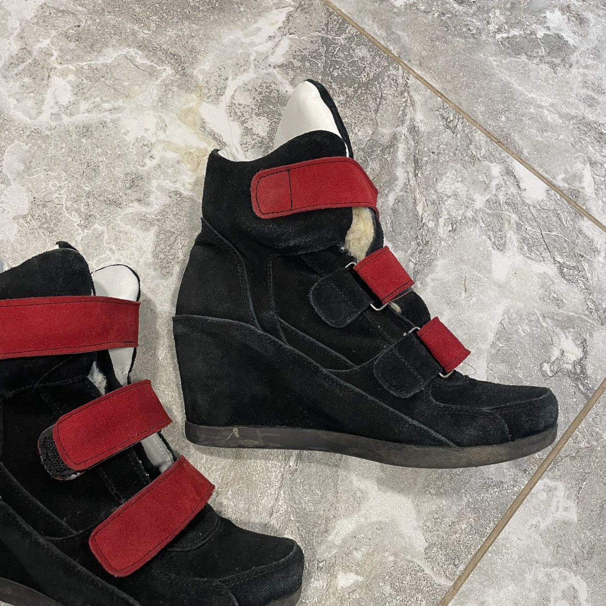 Vintage 38 like ISABEL MARANT BECKETT HIGH PLATFORM SNEAKERS SHOES Size US 8 / IT 38 - 4 Thumbnail