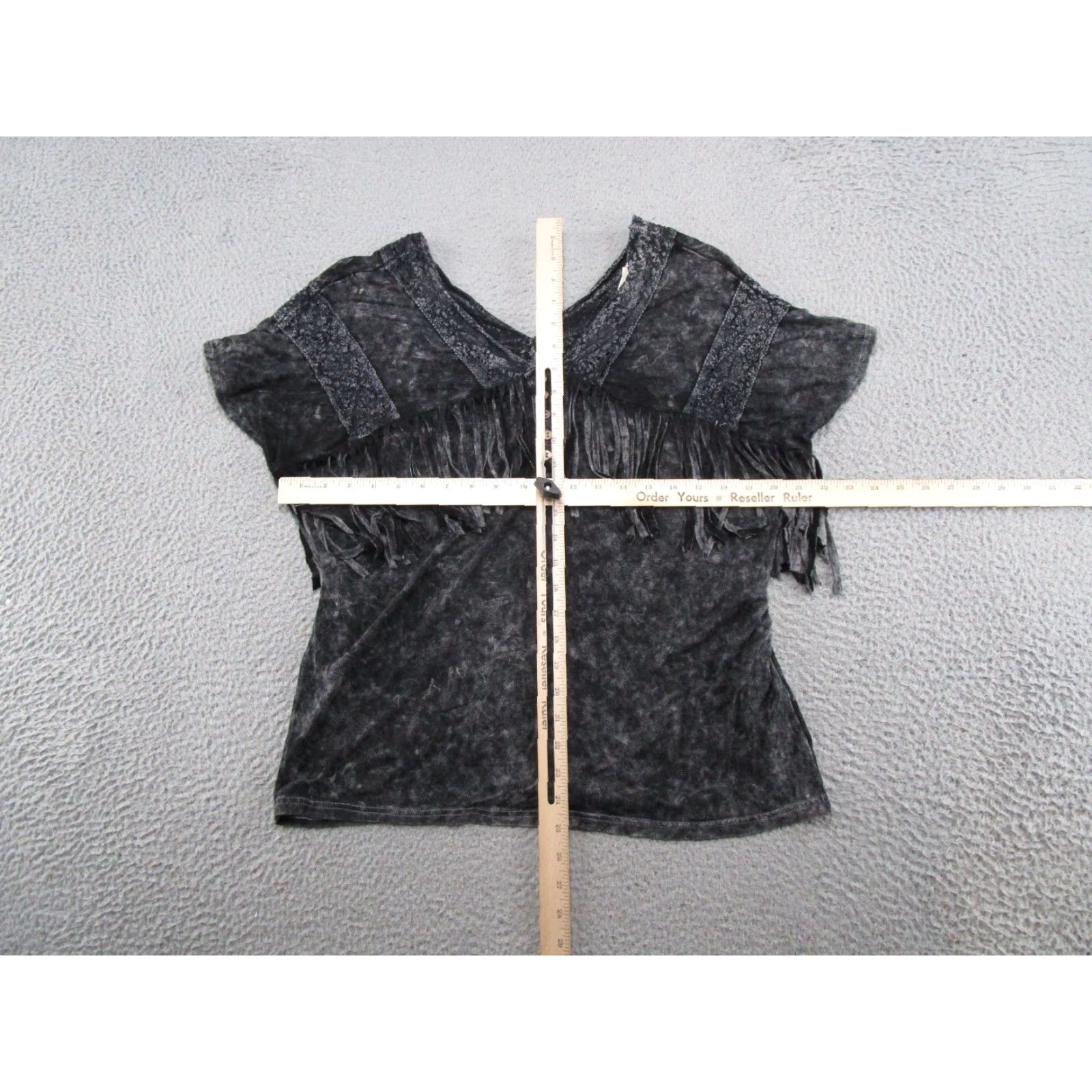 Vintage **Sterling & Stitch Black Western Fringe T-Shirt Size M** User: Sterling & Stitch Black Western Fringe T-Shirt Size M Size M / US 6-8 / IT 42-44 - 4 Thumbnail