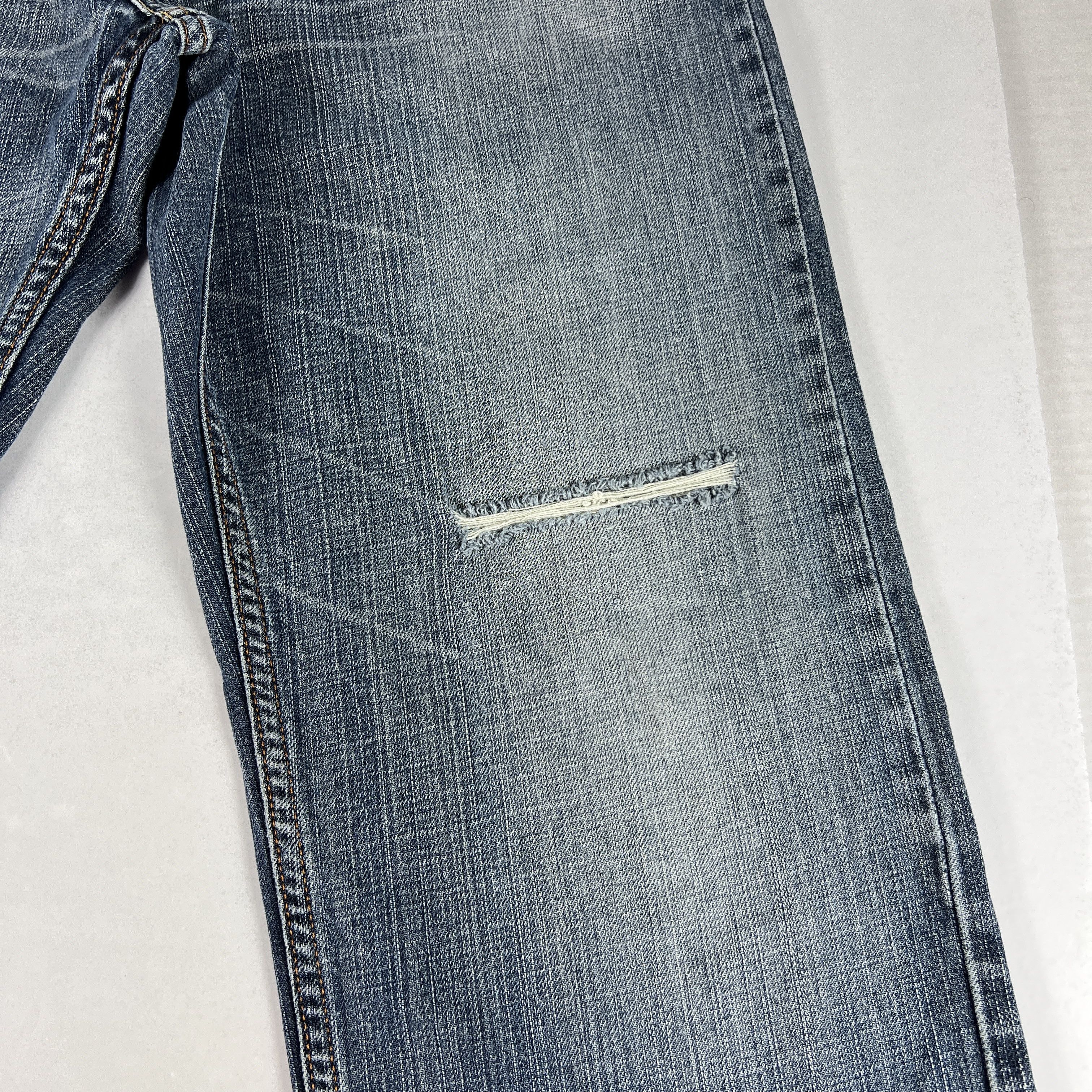 Levi's Y2K Levi's Jeans 559 Relaxed Straight Blue Thrashed Denim Size US 34 / EU 50 - 4 Thumbnail