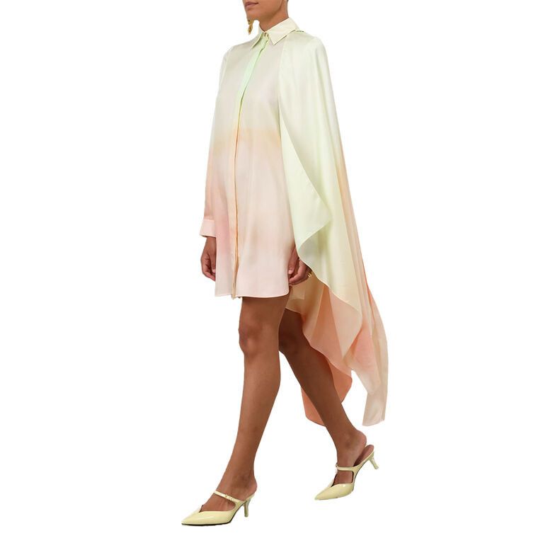 Zimmermann oc11z0525 Scarf Shirt Mini Dress in Multicolor Size L / US 10 / IT 46 - 2 Thumbnail
