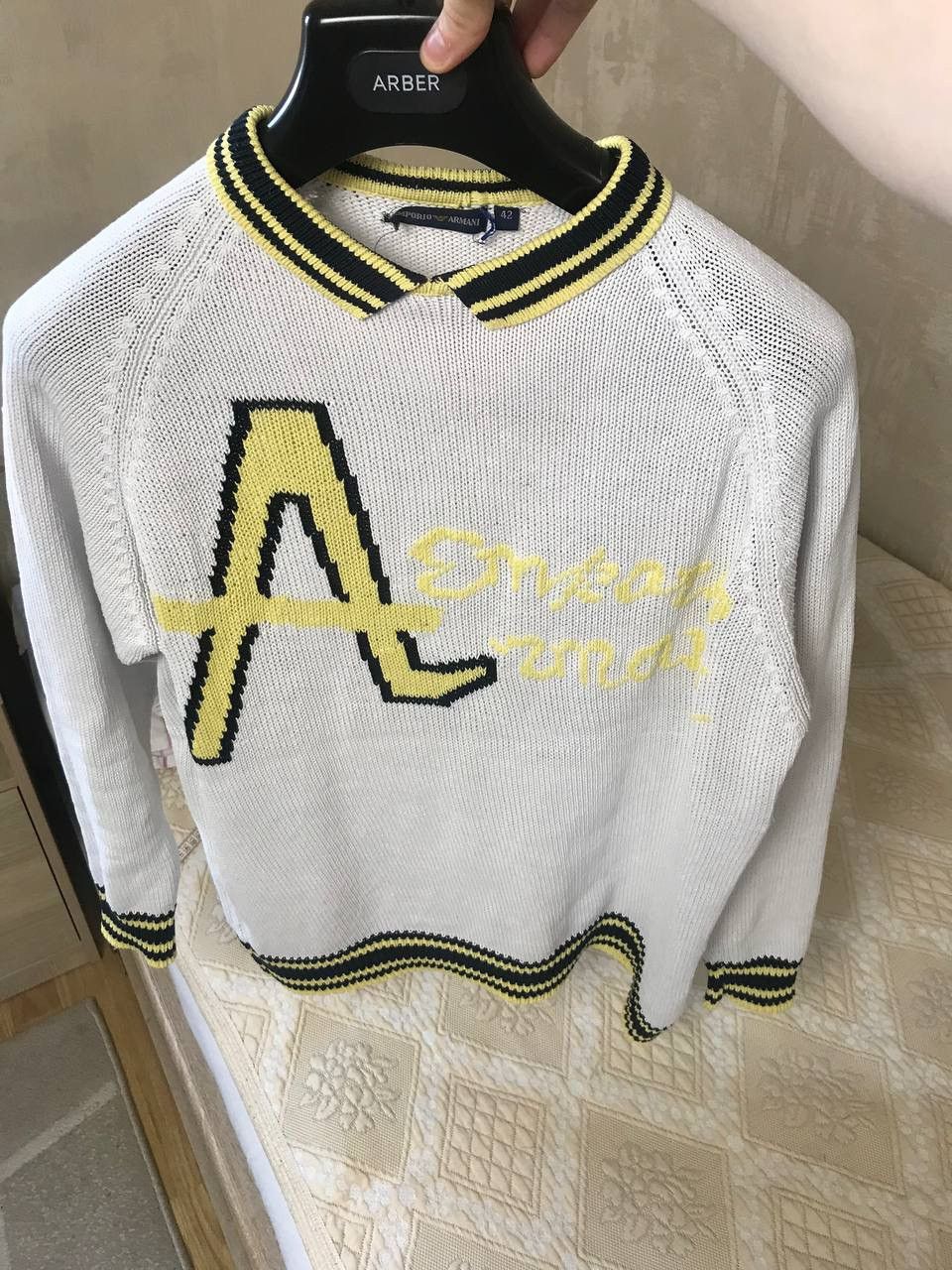 Emporio Armani 🔥 Emporio Armani Knit Sweater Big Logo Pullover Italy VTG Size M / US 6-8 / IT 42-44 - 4 Thumbnail