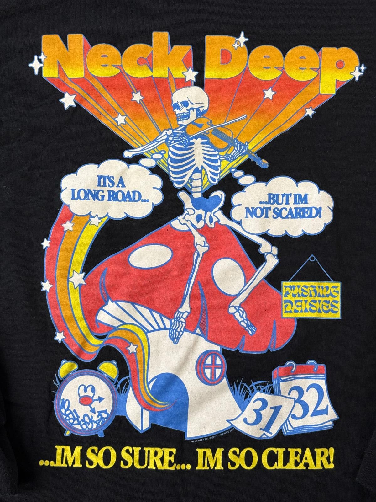Gildan Neck Deep Pushing Daisies LS T-shirt - All Distortions Tee M Size US M / EU 48-50 / 2 - 3 Thumbnail