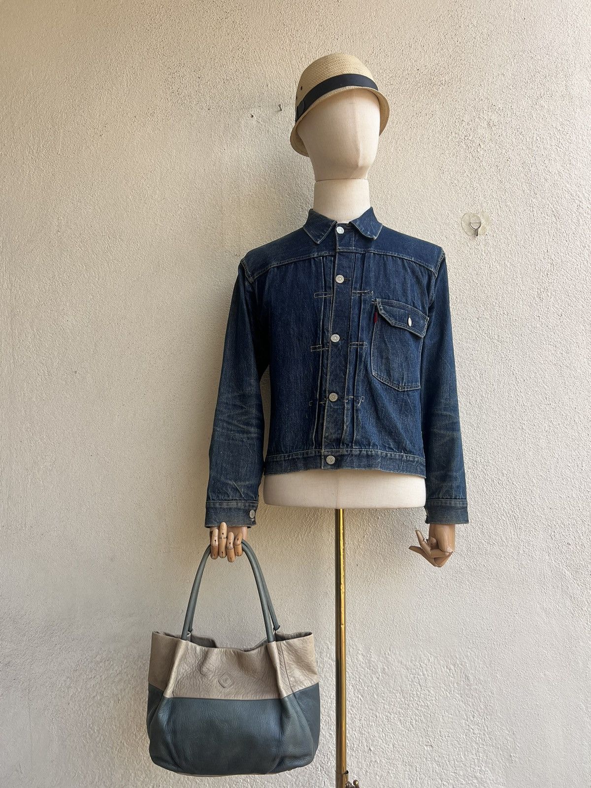 Leather Cledran Japan Faded Patina Leather Mini tote Bag Size ONE SIZE - 3 Thumbnail