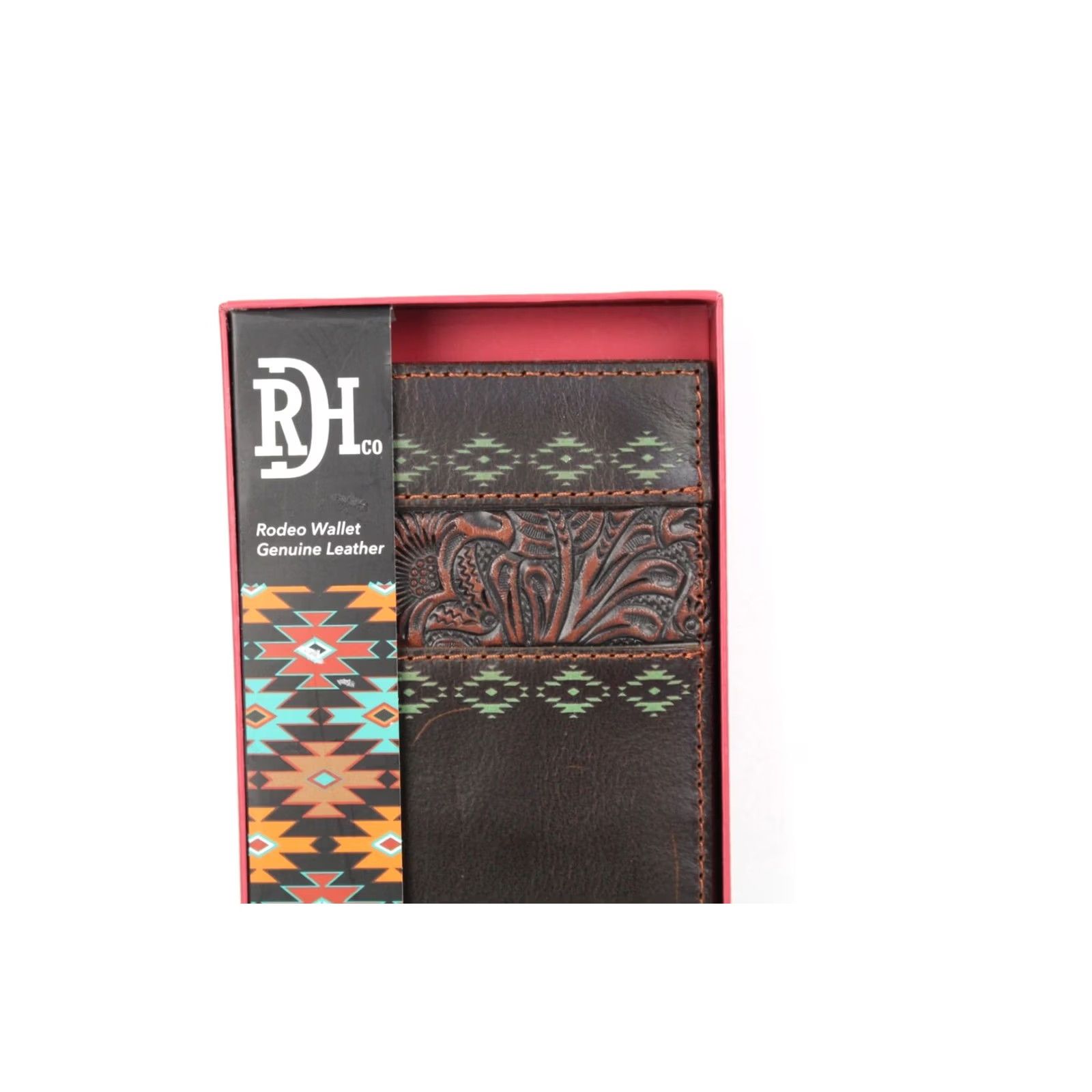 Vintage VINTAGE Red Dirt Hat Men's Rodeo Wallet Tooled Accent Western Cowboy Leather Turquoise Size ONE SIZE - 3 Thumbnail