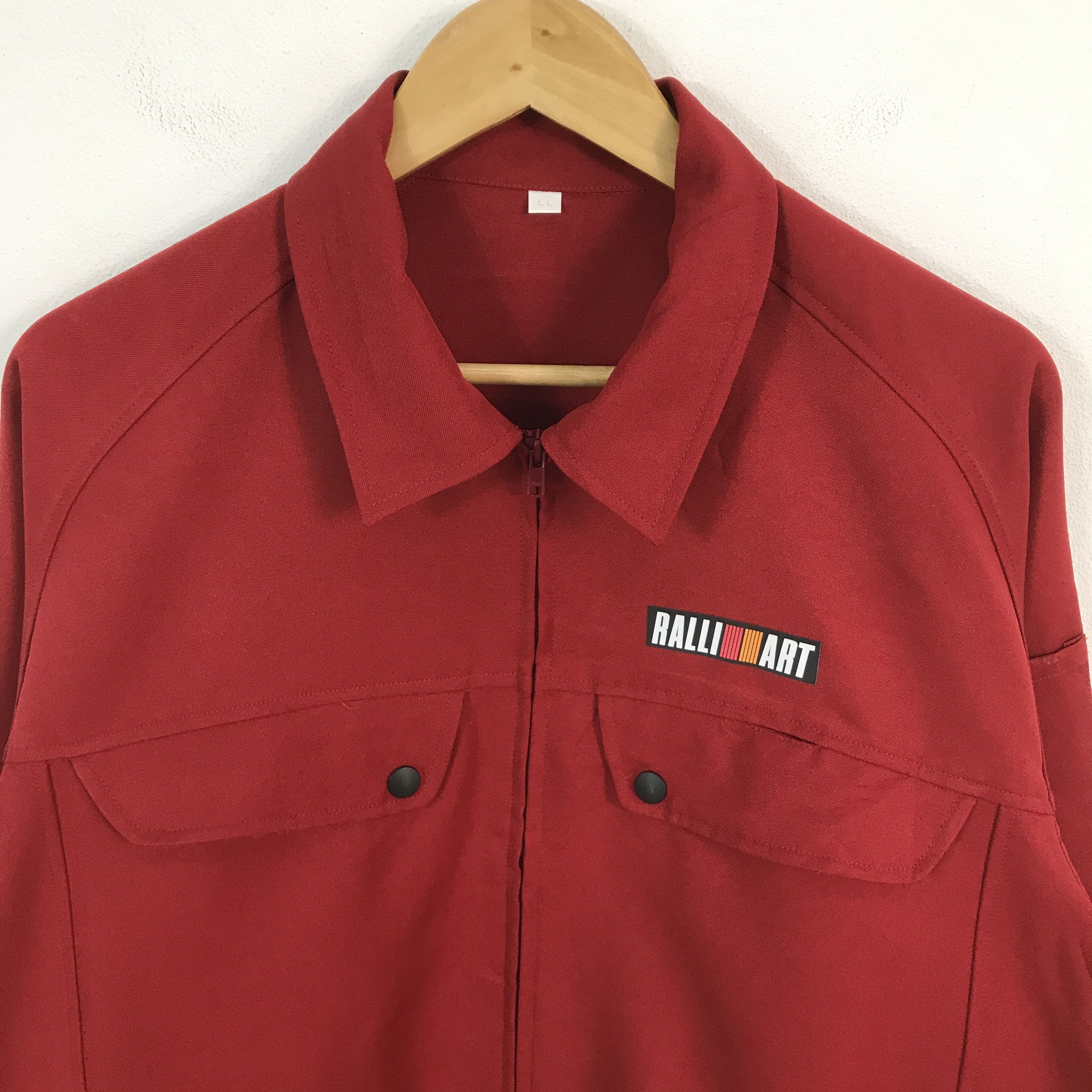 Japanese Brand Vtg mitsubishi racing motorsport work uniform custom jacket Size US L / EU 52-54 / 3 - 3 Thumbnail