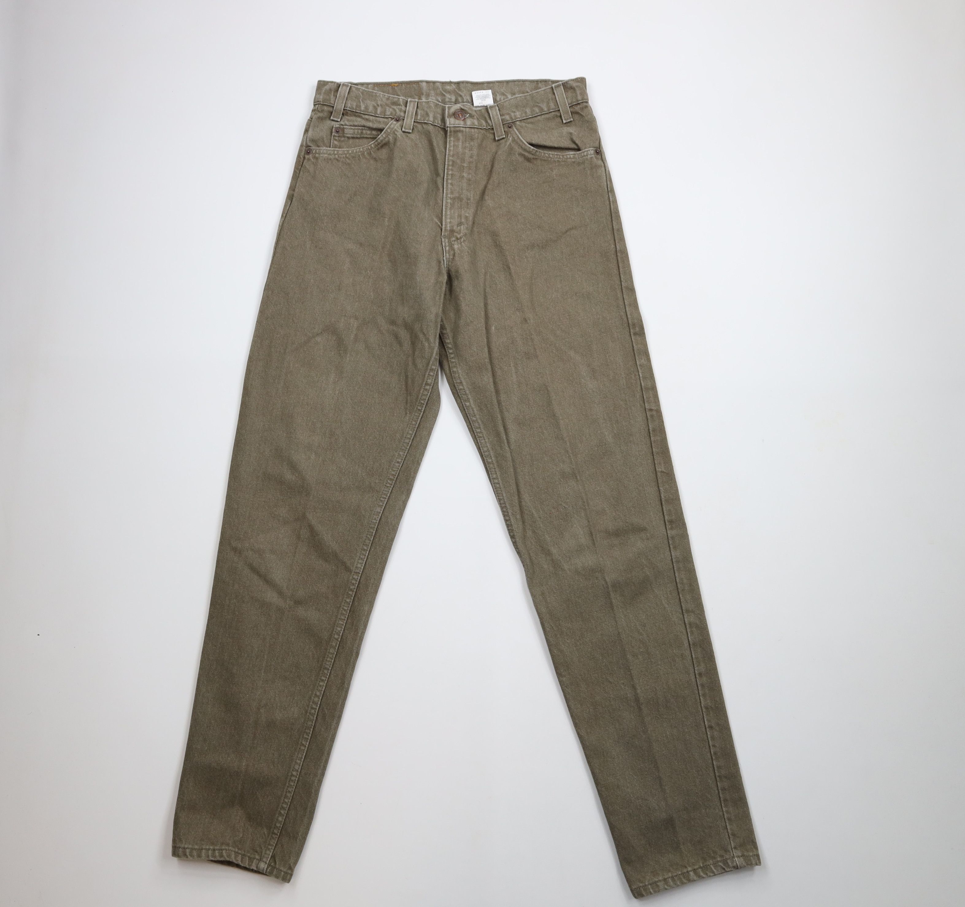 Levi's × Vintage Vintage 90s Levis 550 Orange Tab Tapered Leg Jeans Green USA Size US 34 / EU 50 - 1 Thumbnail