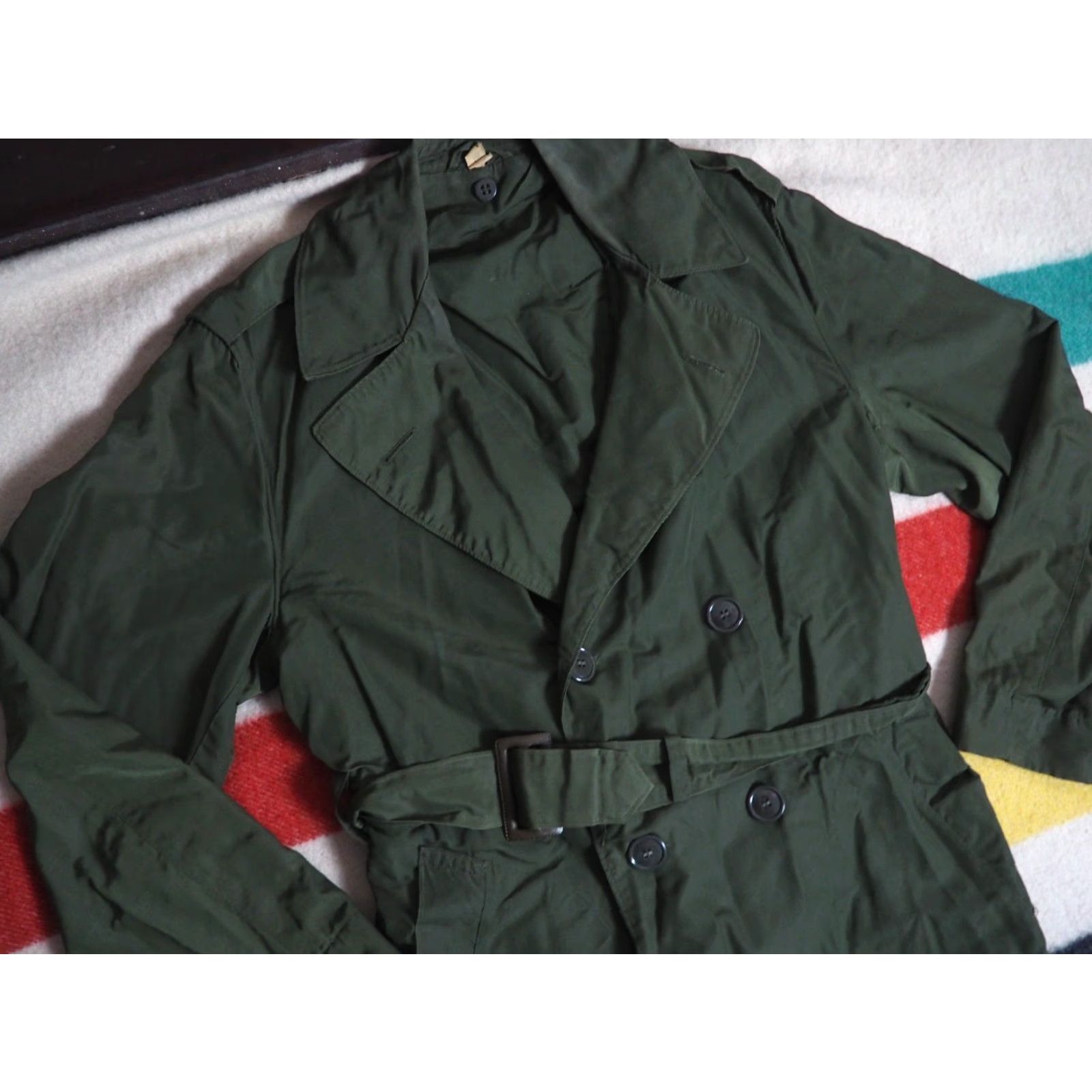 Olive VTG 50s USMC Army Military OG Olive Green M-1950 Korea War Raincoat Mens 36R Shirt? Size US S / EU 44-46 / 1 - 3 Thumbnail