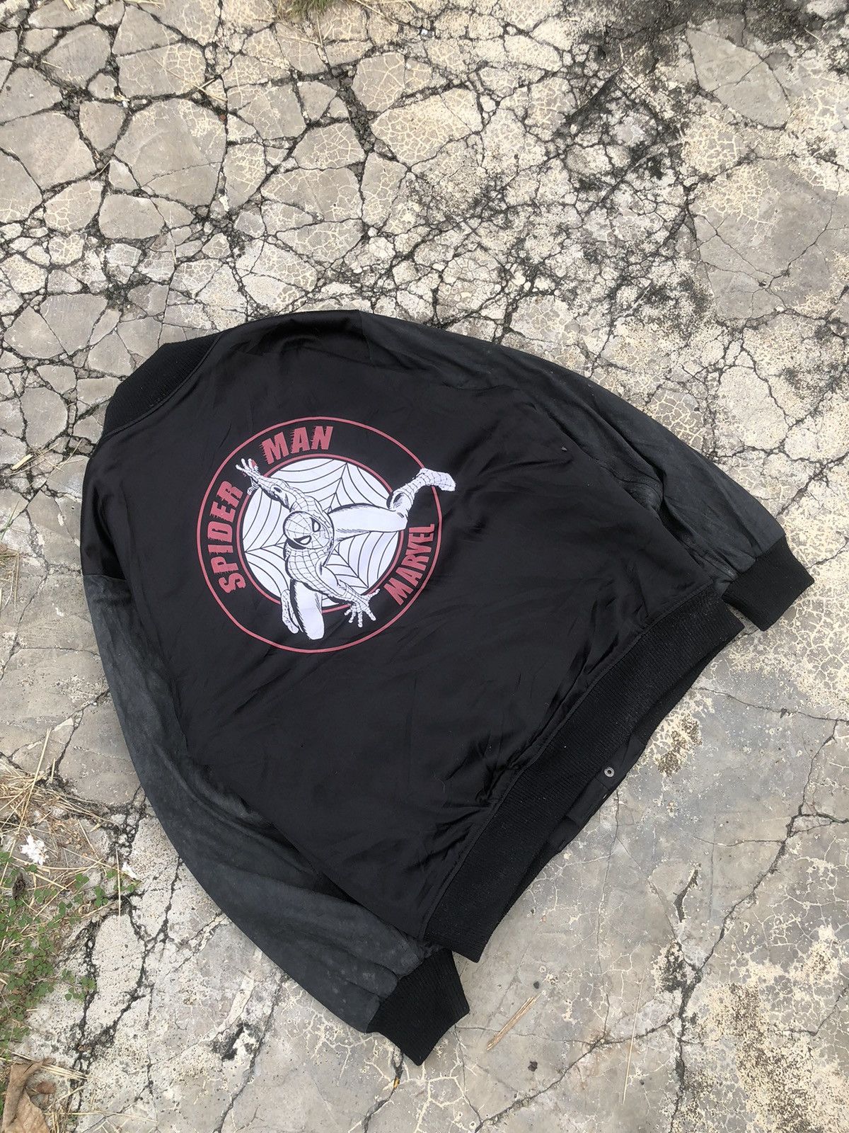 Japanese Brand Vintage Y2K Varsity American Star X Marvel Spiderman Size US L / EU 52-54 / 3 - 3 Thumbnail
