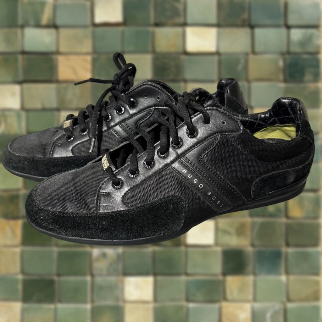 Hugo Boss HUGO BOSS Saturn Low Top Sneakers Black Men's 10 43 Sneakers Casual Men Mens Shoes Rubber Leather Synthetic Size US M / EU 48-50 / 2 - 1 Thumbnail