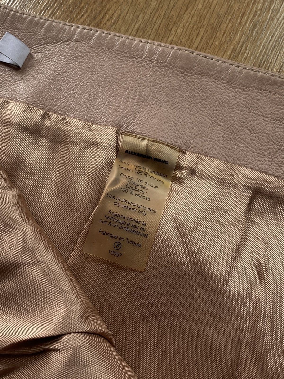 Alexander Wang Alexander Wang Nude Lambskin Mini Skirt – Size S Size 27" / US 4 / IT 40 - 4 Thumbnail