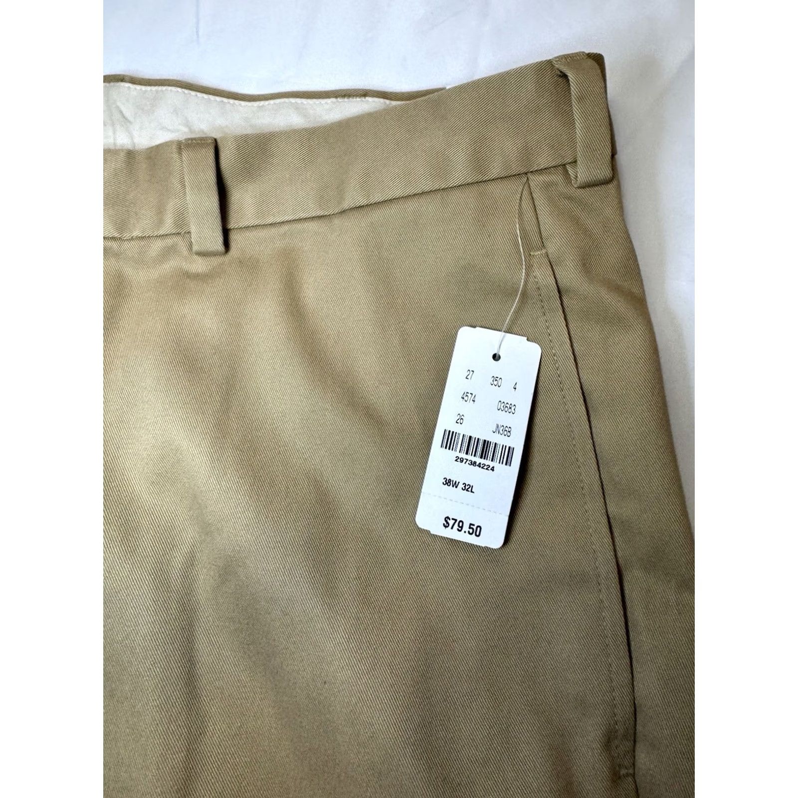 Brooks Brothers Brooks Brothers 346 Advanced Chino Clark Khaki Pants 38x32 Pleated Front Regular Fit Men Brown / Chino / Pants / 38 Inseam / 32 Size US 38 / EU 54 - 4 Thumbnail
