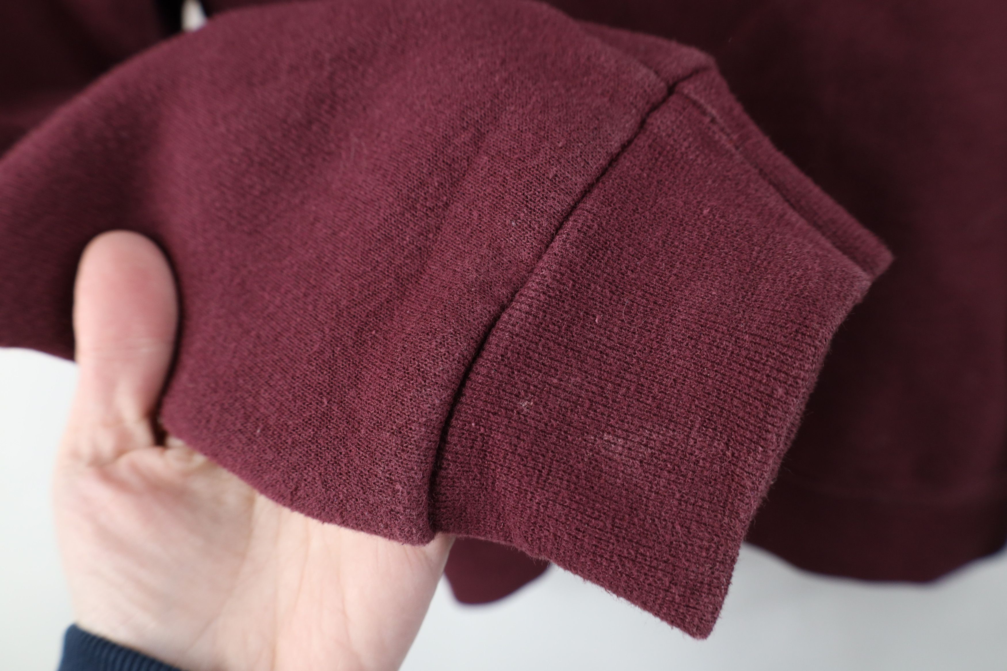 Vintage Vintage 90s Streetwear Blank Crewneck Sweatshirt Burgundy Size US M / EU 48-50 / 2 - 5 Thumbnail