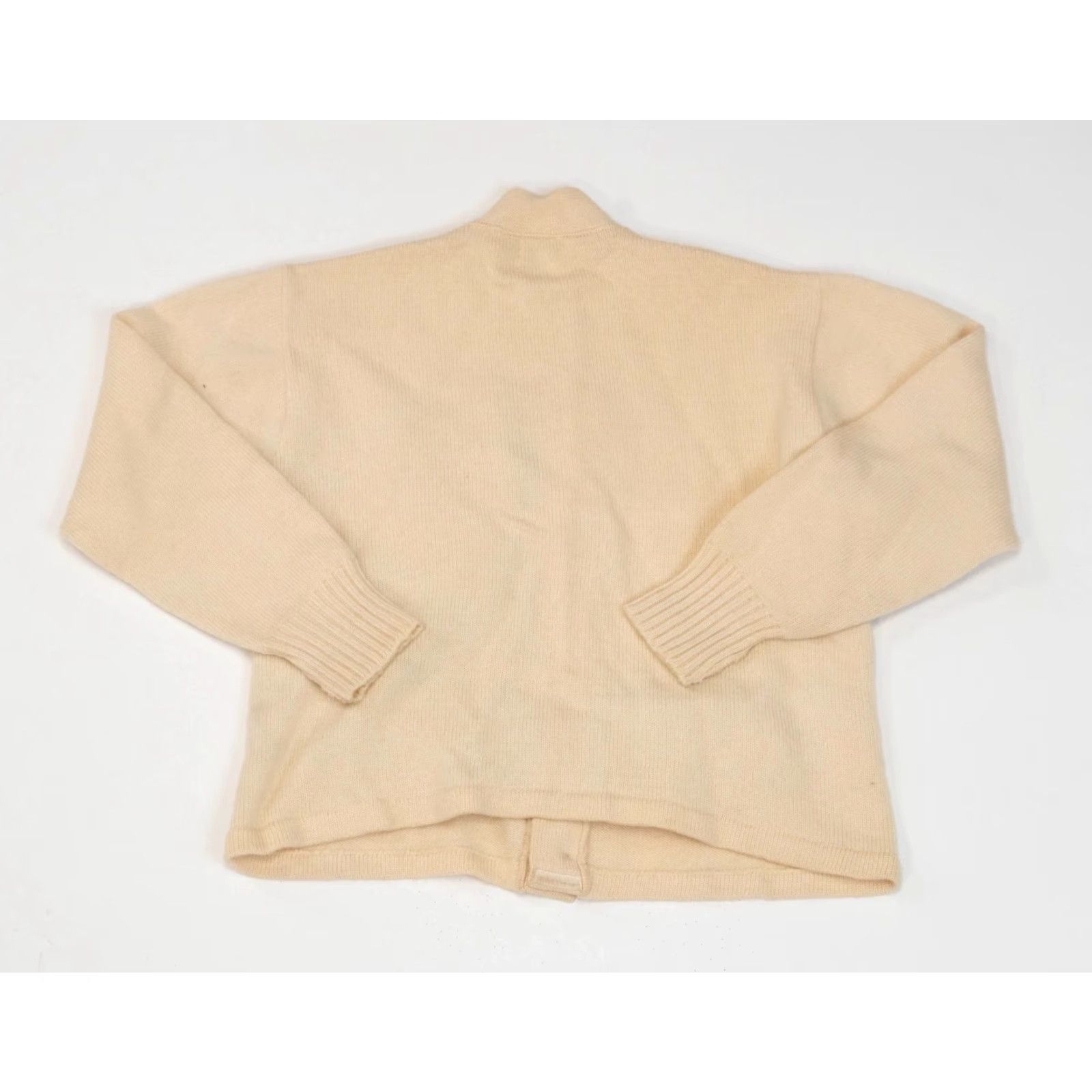 Vintage VINTAGE Puritan True VTG Letterman 60s High School Varsity Wool Cardigan M Ivory Patchwork Knit Wool Crew Neck Long Sleeve Size M / US 6-8 / IT 42-44 - 4 Thumbnail