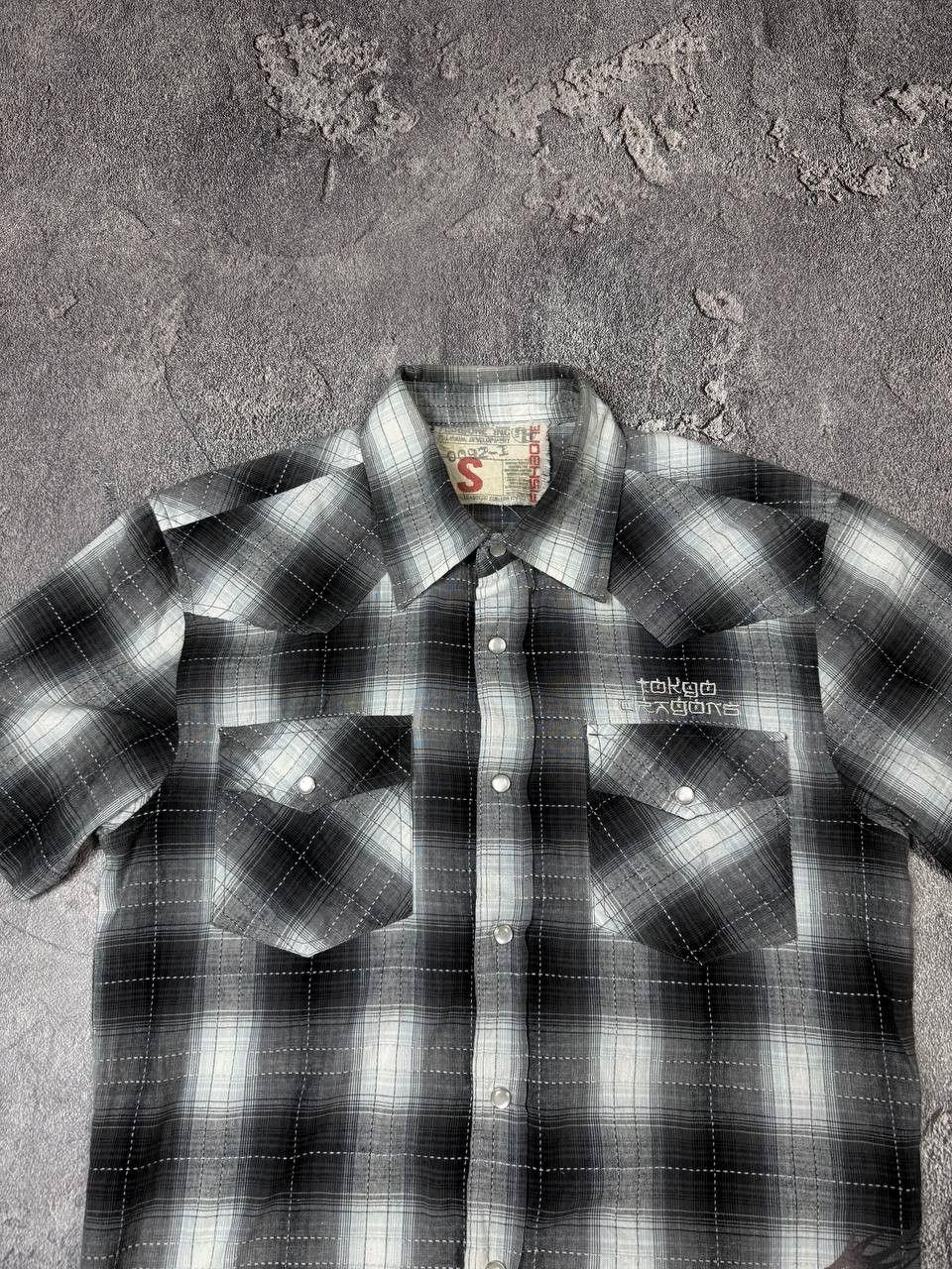 Japanese Brand Y2K Japanese Plaid Grey Tribal Shirt 2000s Size US S / EU 44-46 / 1 - 3 Thumbnail