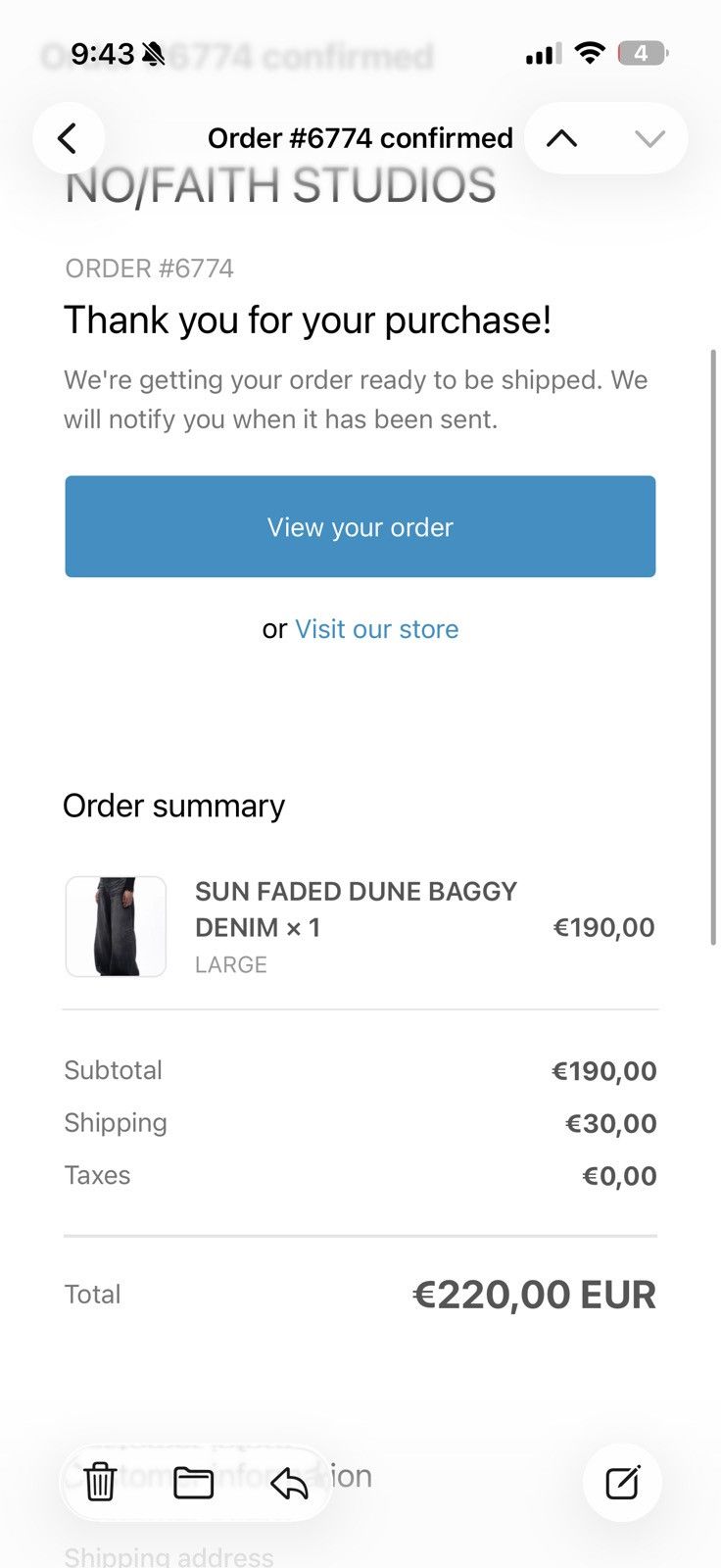 No Faith Studios No Faith Studios Dune Denim Size US 34 / EU 50 - 5 Thumbnail