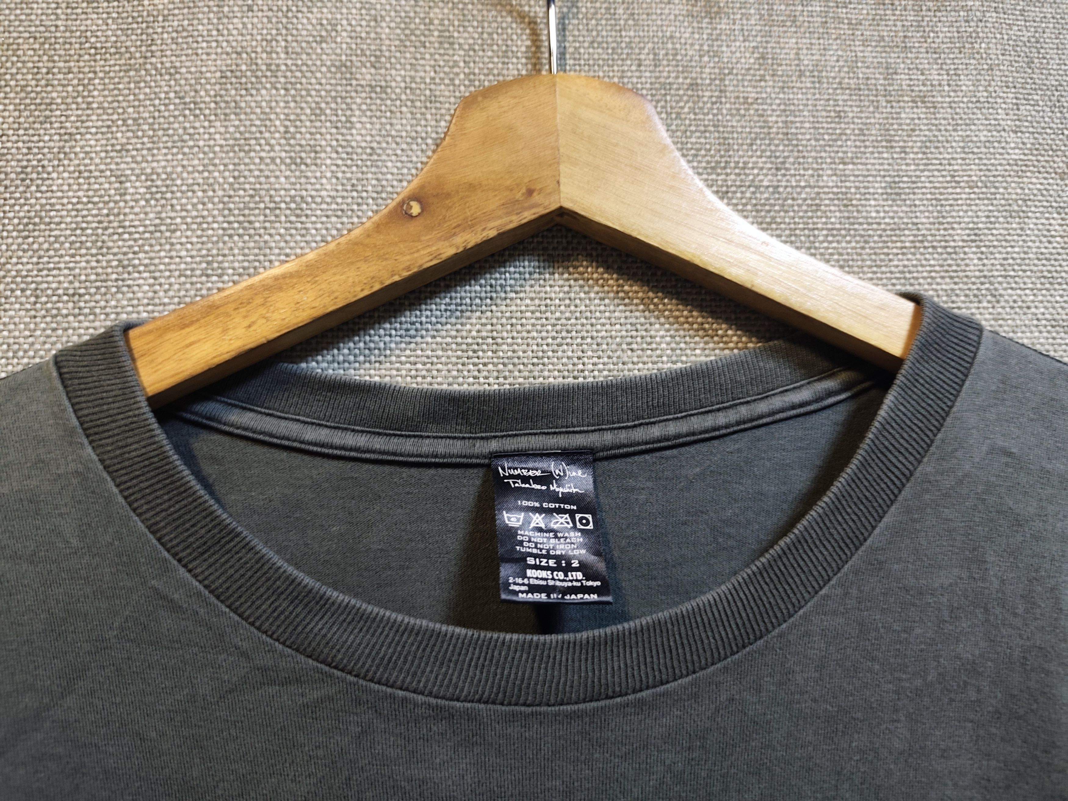 Number (N)ine AW06 Noir Pinstriped Skull With Celtic Leaf Clover Tee Size US M / EU 48-50 / 2 - 5 Thumbnail