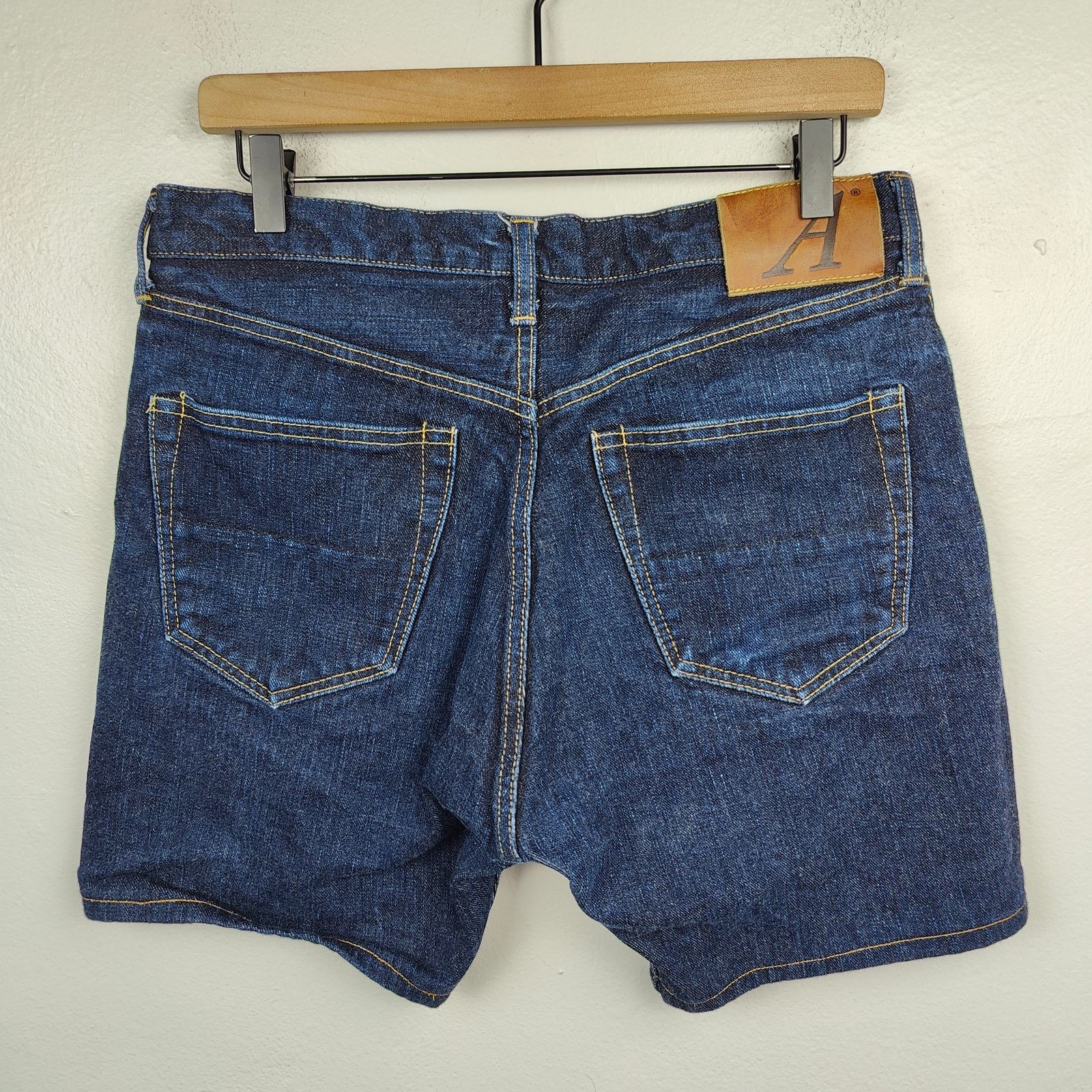 Other Anatomica Paris Jean Shorts Mens 34 Indigo Raw Denim Size US 34 / EU 50 - 4 Thumbnail