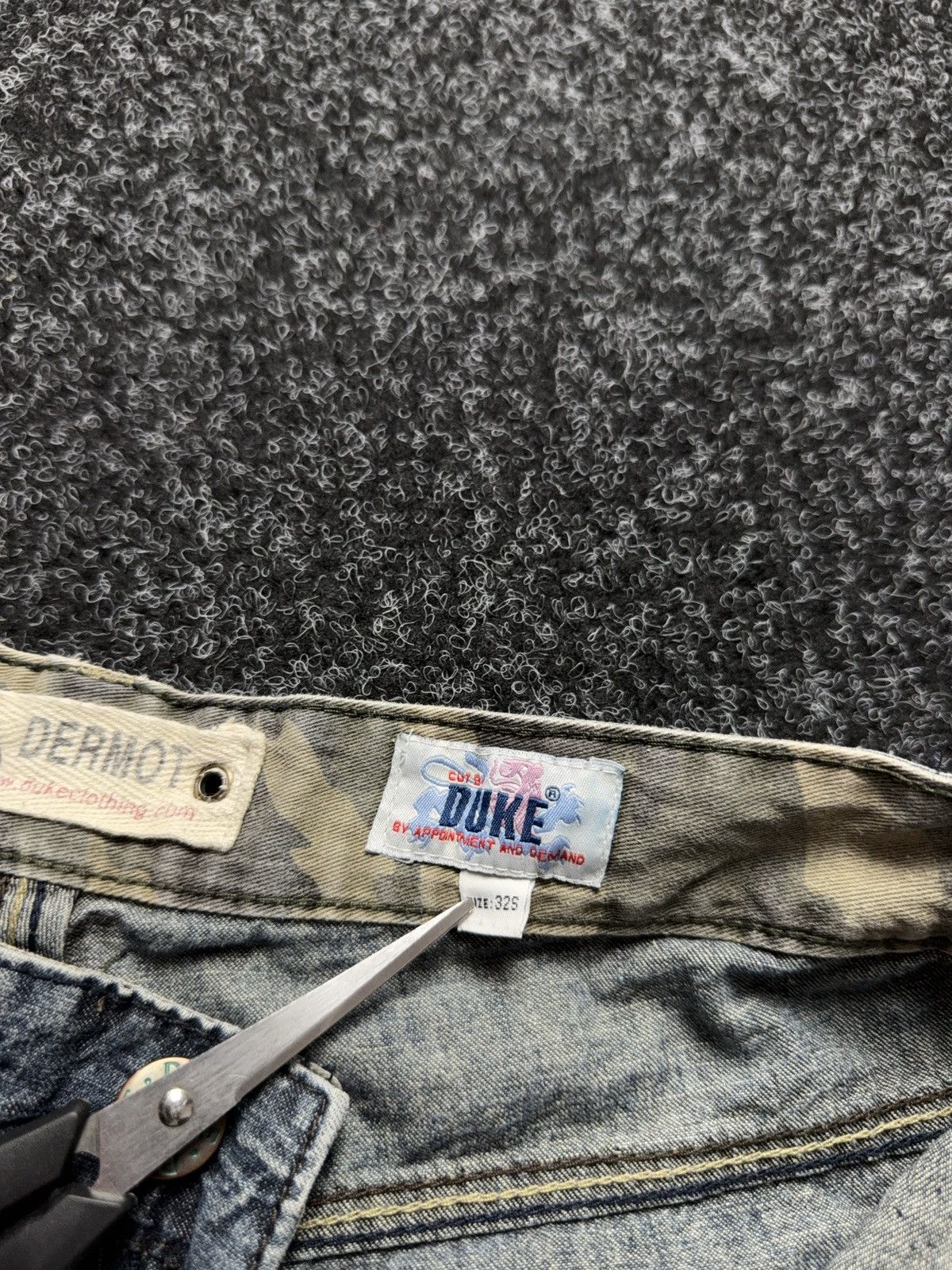 Japanese Brand Vintage 00s Denim Cargo Jeans Y2K Distressed Workwear Baggy Size US 31 - 12 Thumbnail