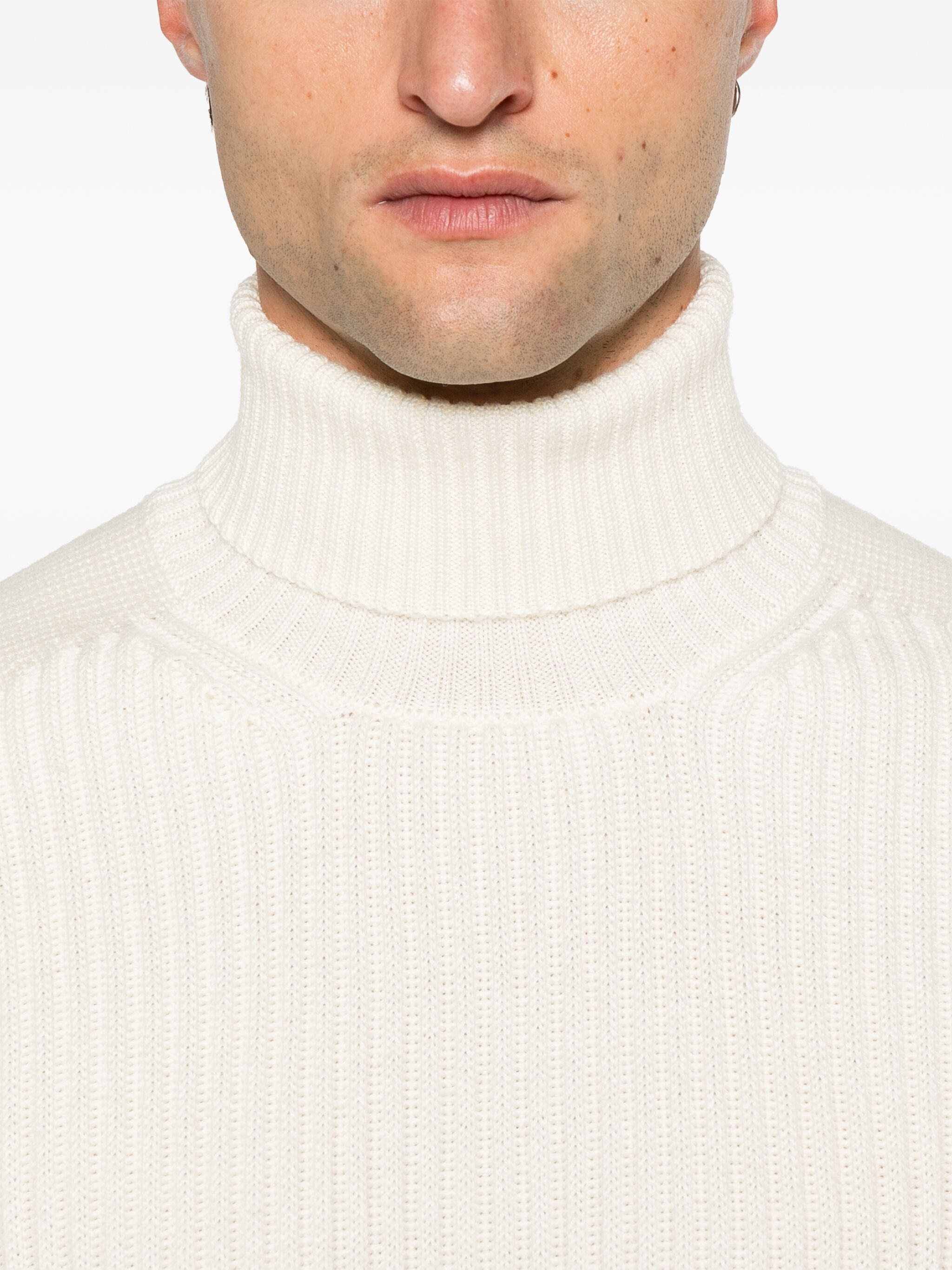 C.P. Company o1y1224 Turtleneck Sweater in Ivory Size US L / EU 52-54 / 3 - 5 Thumbnail