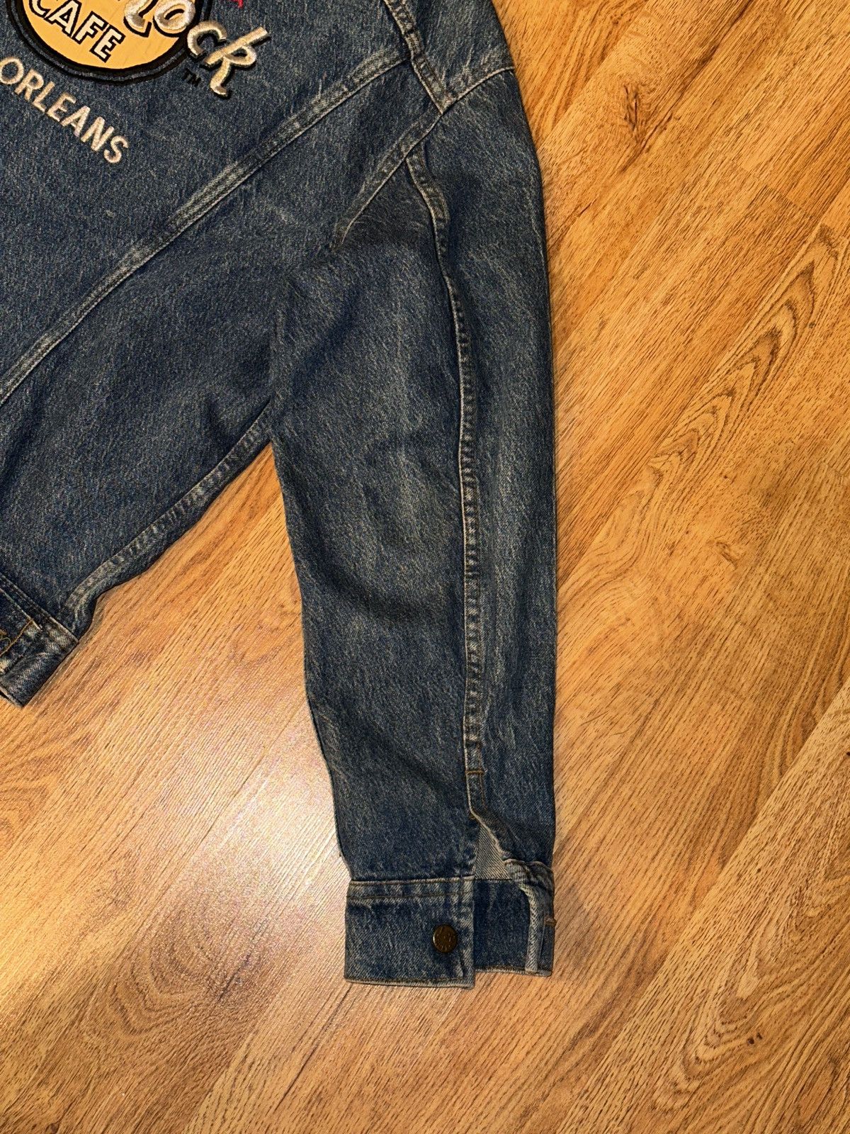Lee VTG 80s Hard Rock Café New Orleans Lee Denim Jean Jacket Med Size US M / EU 48-50 / 2 - 2 Thumbnail