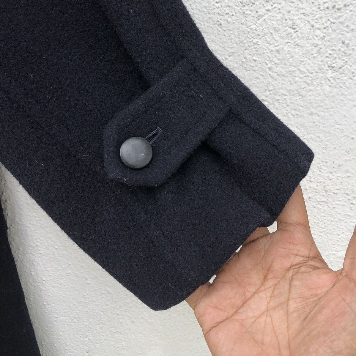 Vintage Comme des Garcons Wool Duffle Navy Blue Coat