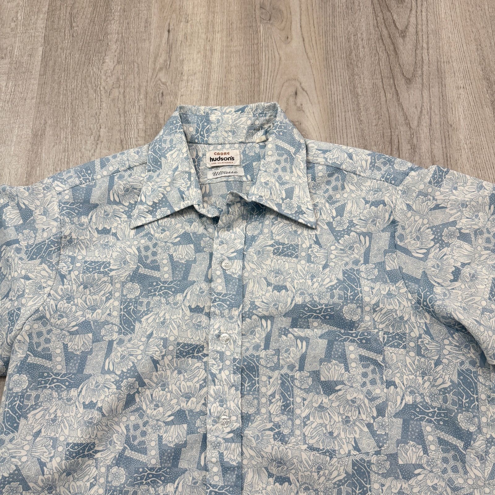Vintage Vintage Cadre Hudson's Short Sleeve Shirt Large Floral 70s Size US L / EU 52-54 / 3 - 1 Thumbnail