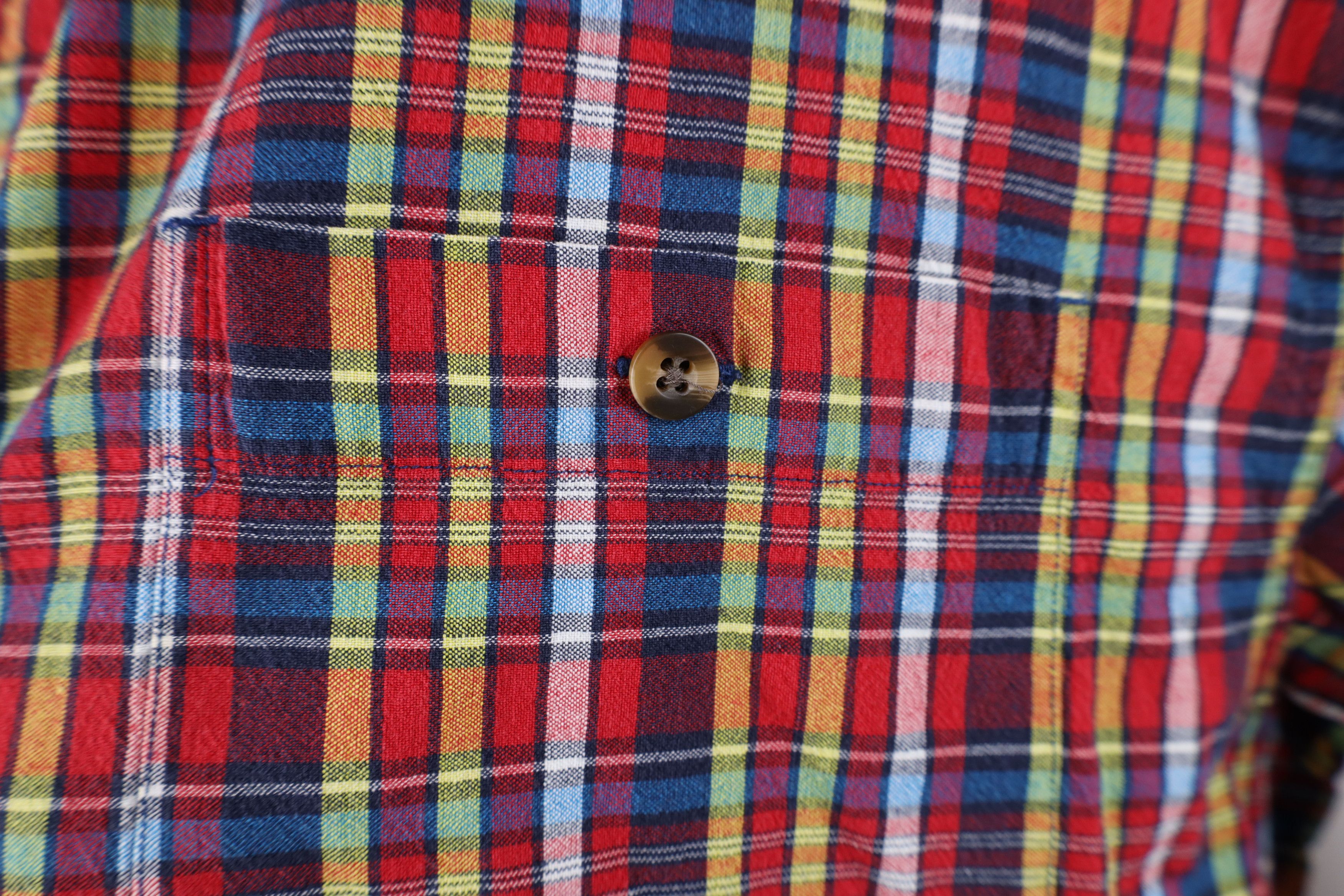 Eddie Bauer × Vintage Vintage 90s Eddie Bauer Madras Plaid Collared Button Shirt Size US L / EU 52-54 / 3 - 5 Thumbnail