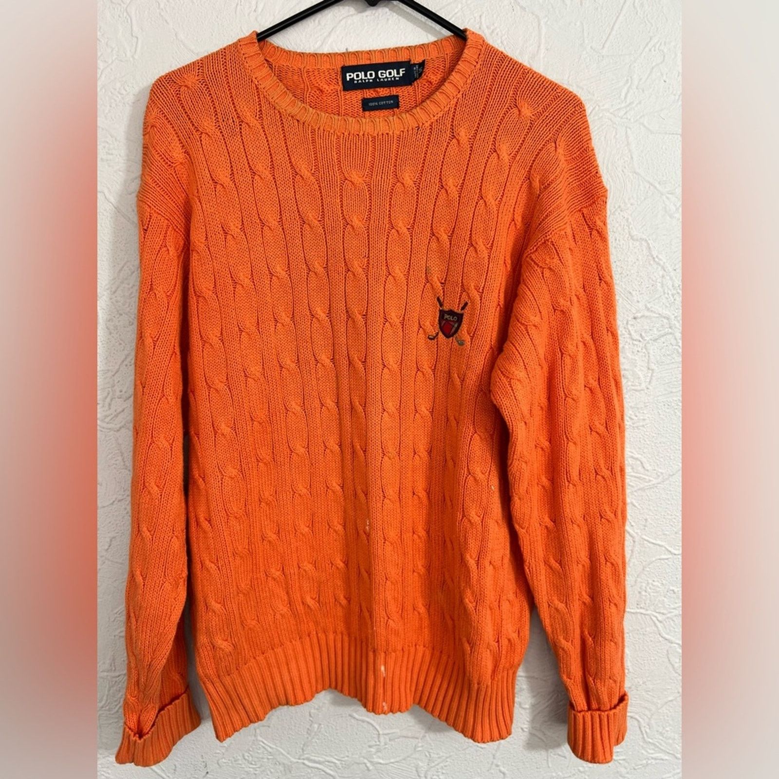 Polo Ralph Lauren Polo Golf Ralph Lauren Sweater Cable Knit Crest Logo Size US S / EU 44-46 / 1 - 1 Thumbnail