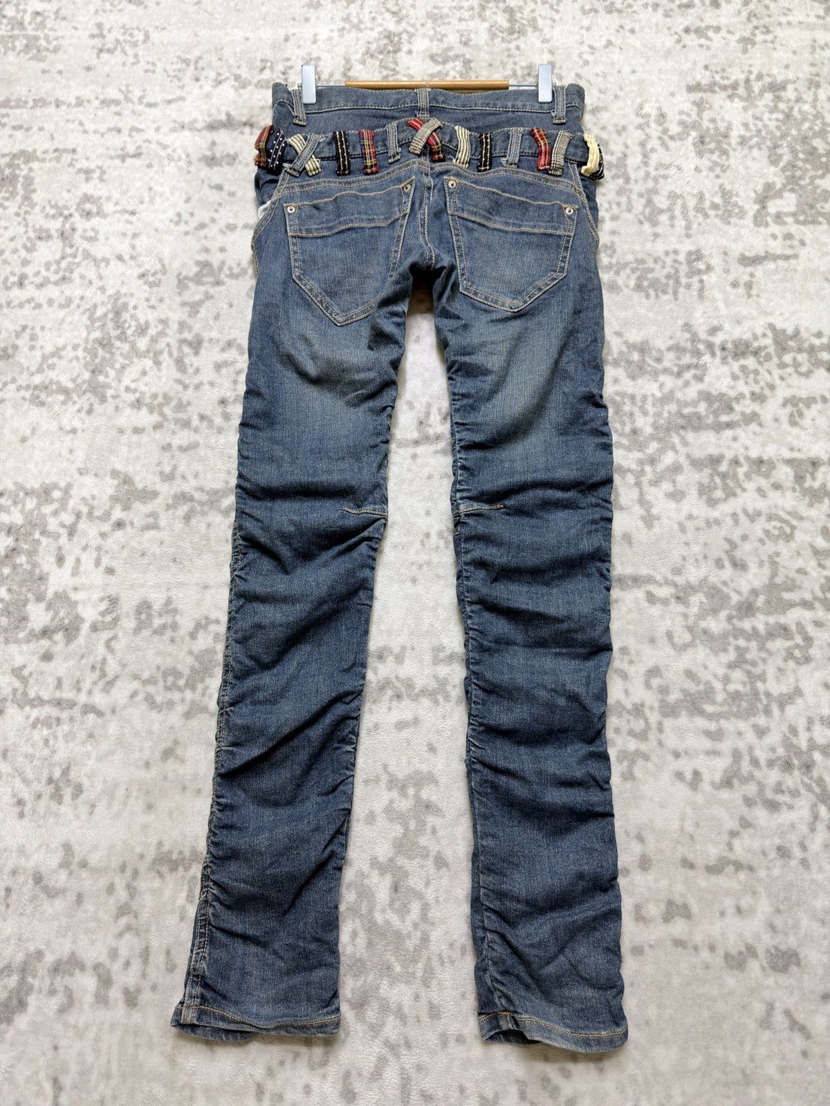 Hysteric Glamour Vintage Y2K Double Waist Punk Grunge Slim Fit Stacked Denim Size US 30 / EU 46 - 2 Thumbnail