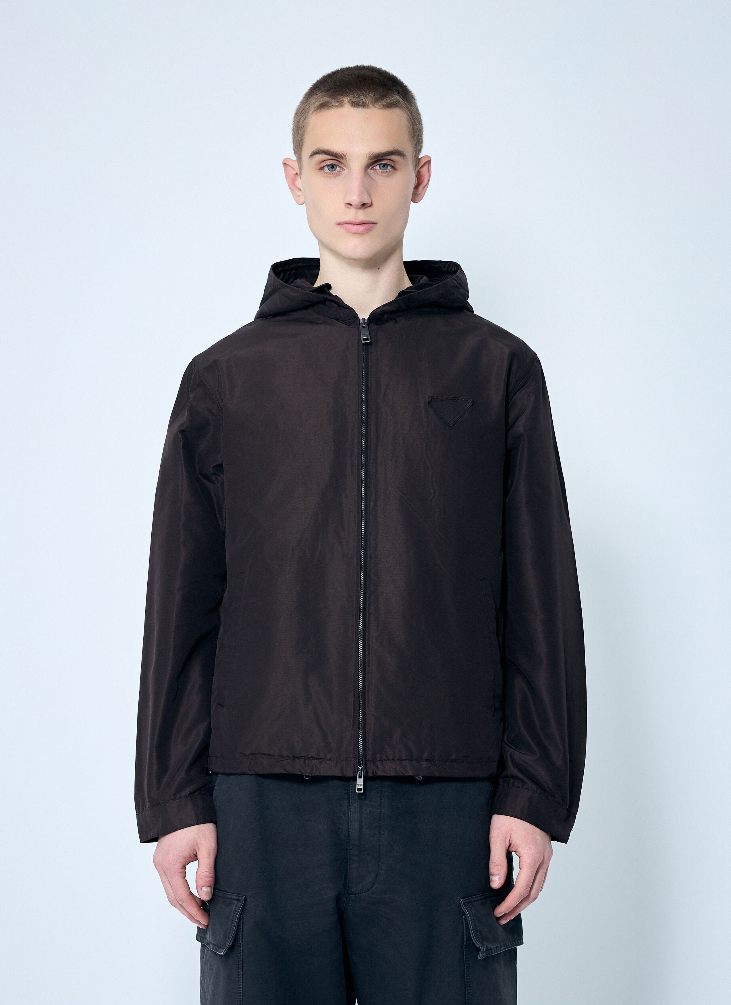 Prada Silk Hooded Jacket | Grailed