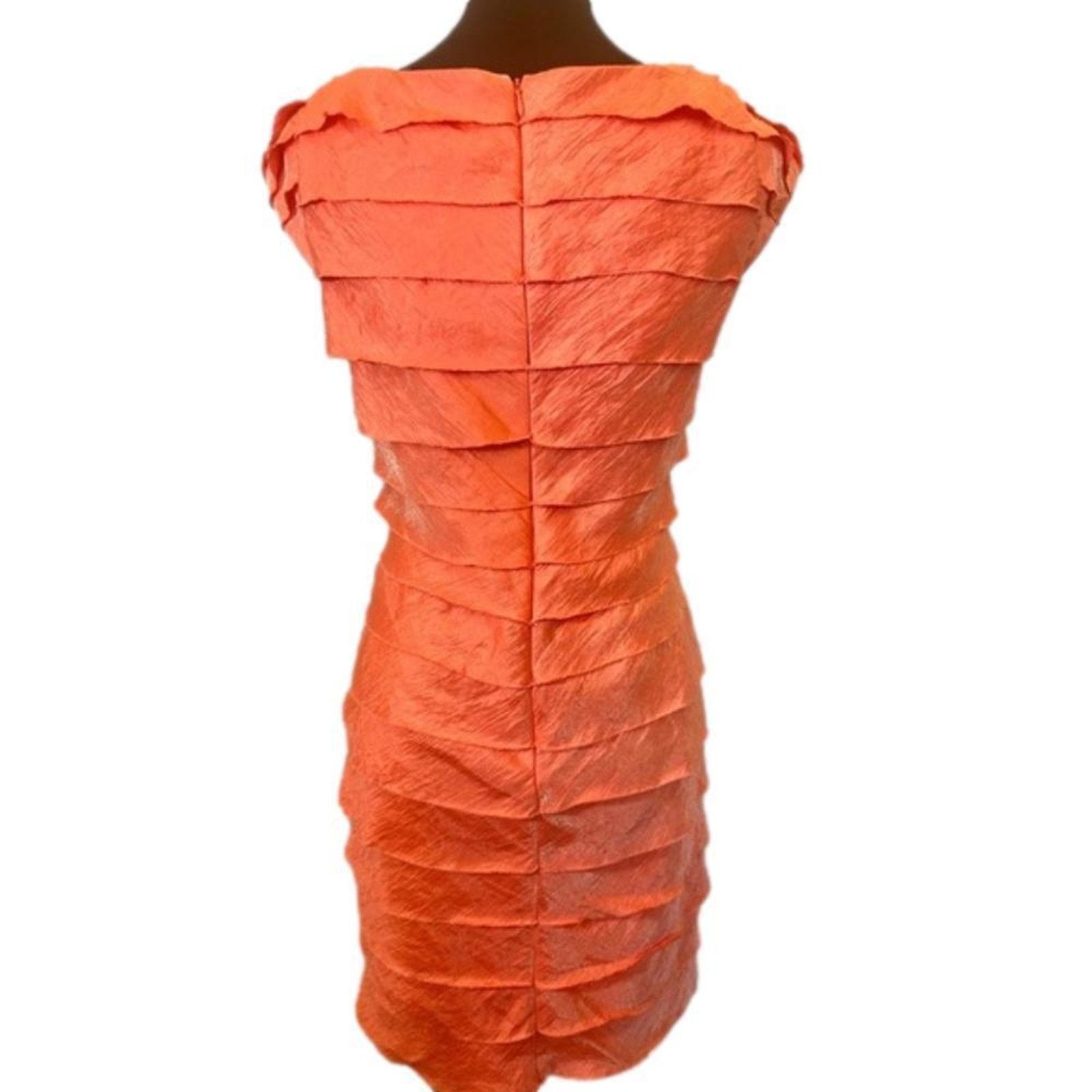 Designer Stylish London Times Petite Ruffled Dress Size M / US 6-8 / IT 42-44 - 3 Thumbnail
