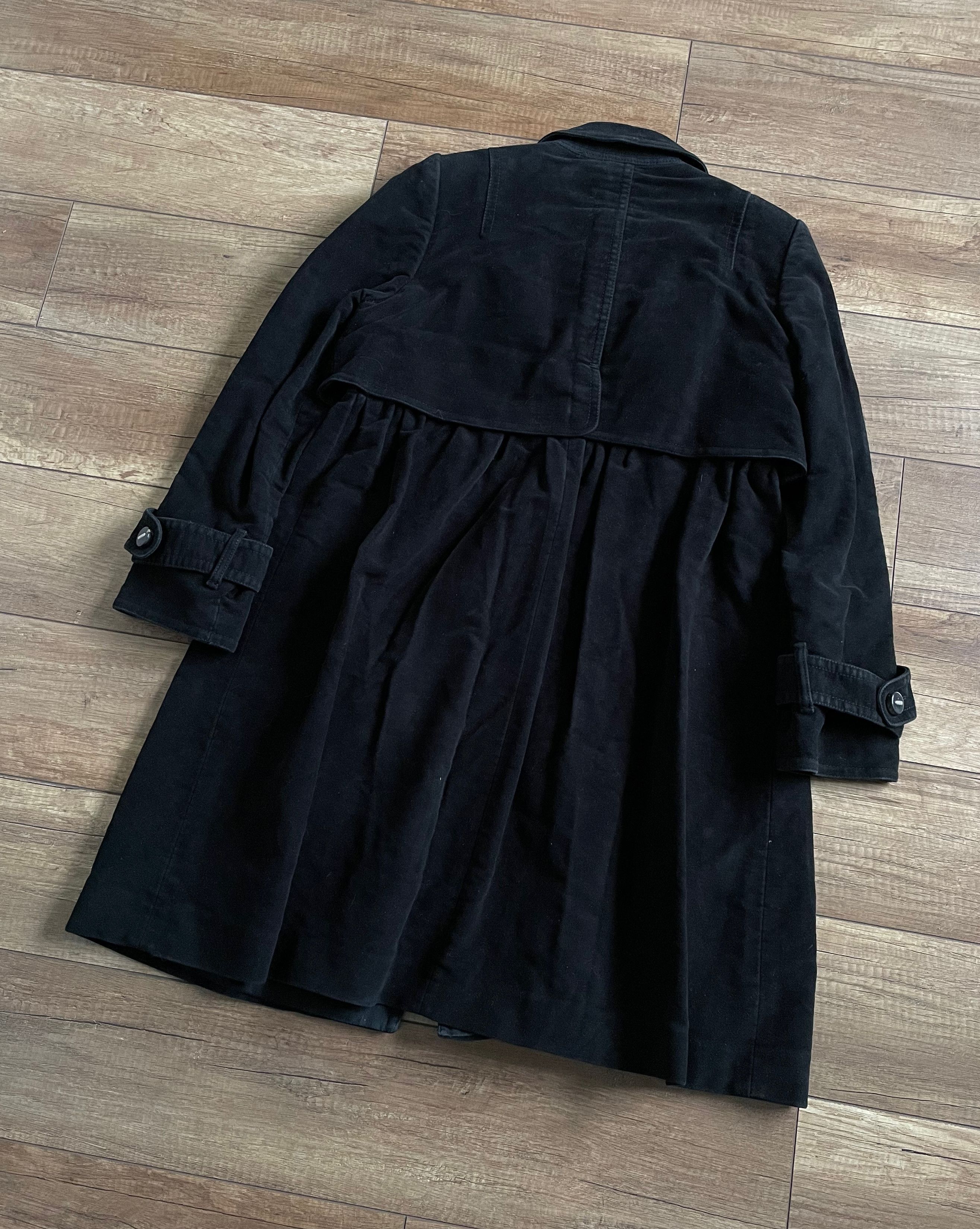 Gucci Vintage Gucci Black Velvet Corduroy Trench Coat Jacket Size L / US 10 / IT 46 - 4 Thumbnail