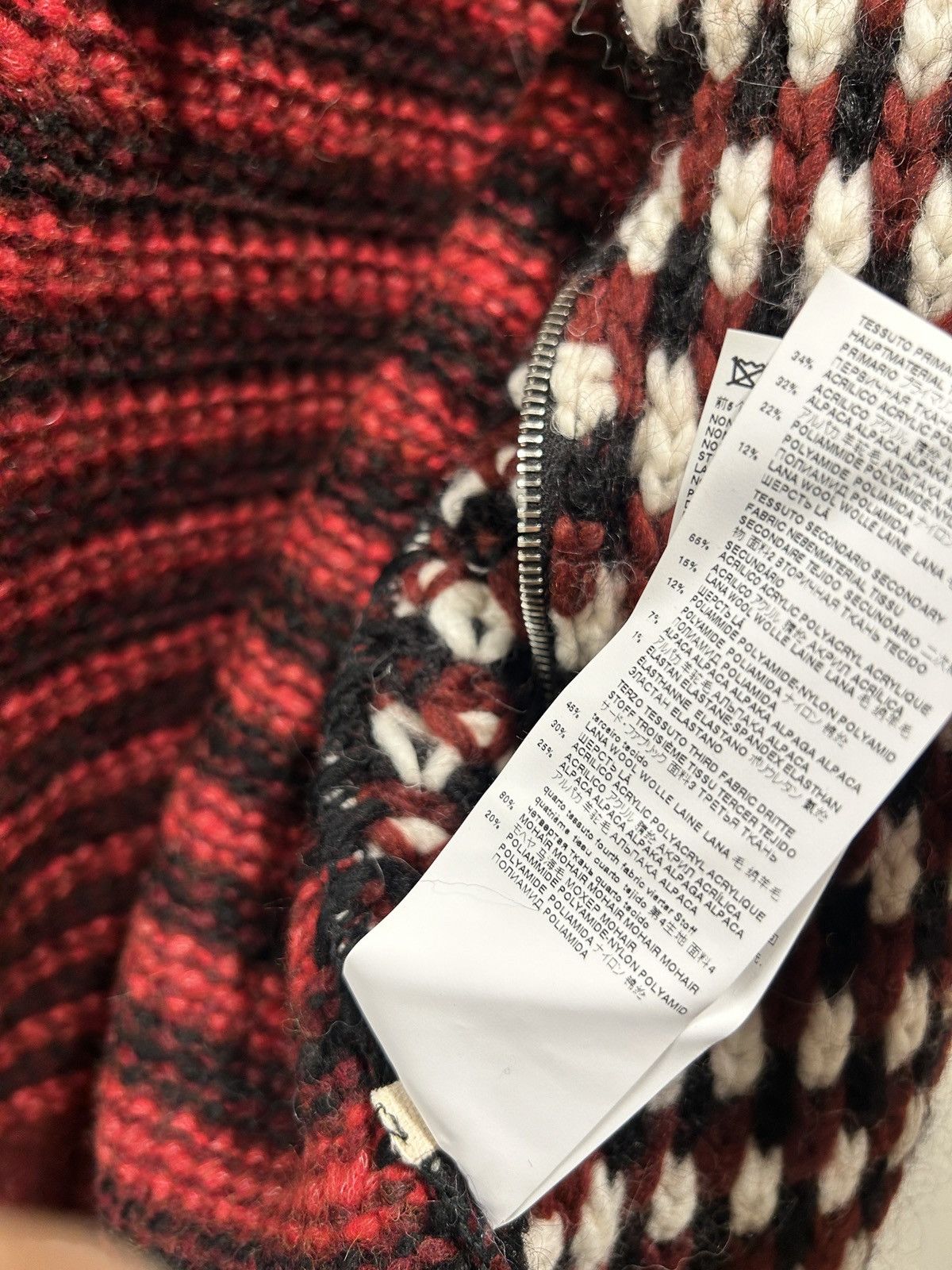 Marni Marni wine cardigan patchwork blocks wavy zipped hooded Size US M / EU 48-50 / 2 - 10 Thumbnail