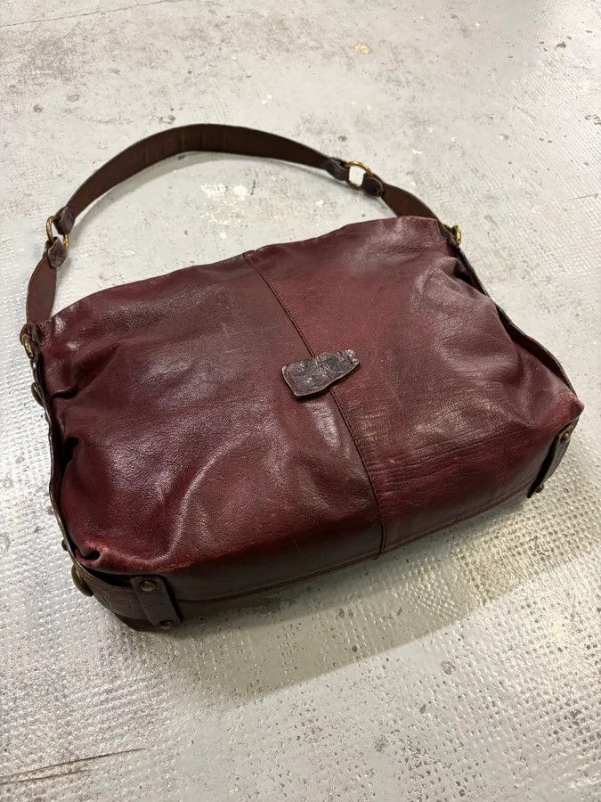 Roberto Cavalli Roberto Cavalli Bordeaux Studded Leather Shoulder Bag Size ONE SIZE - 5 Thumbnail
