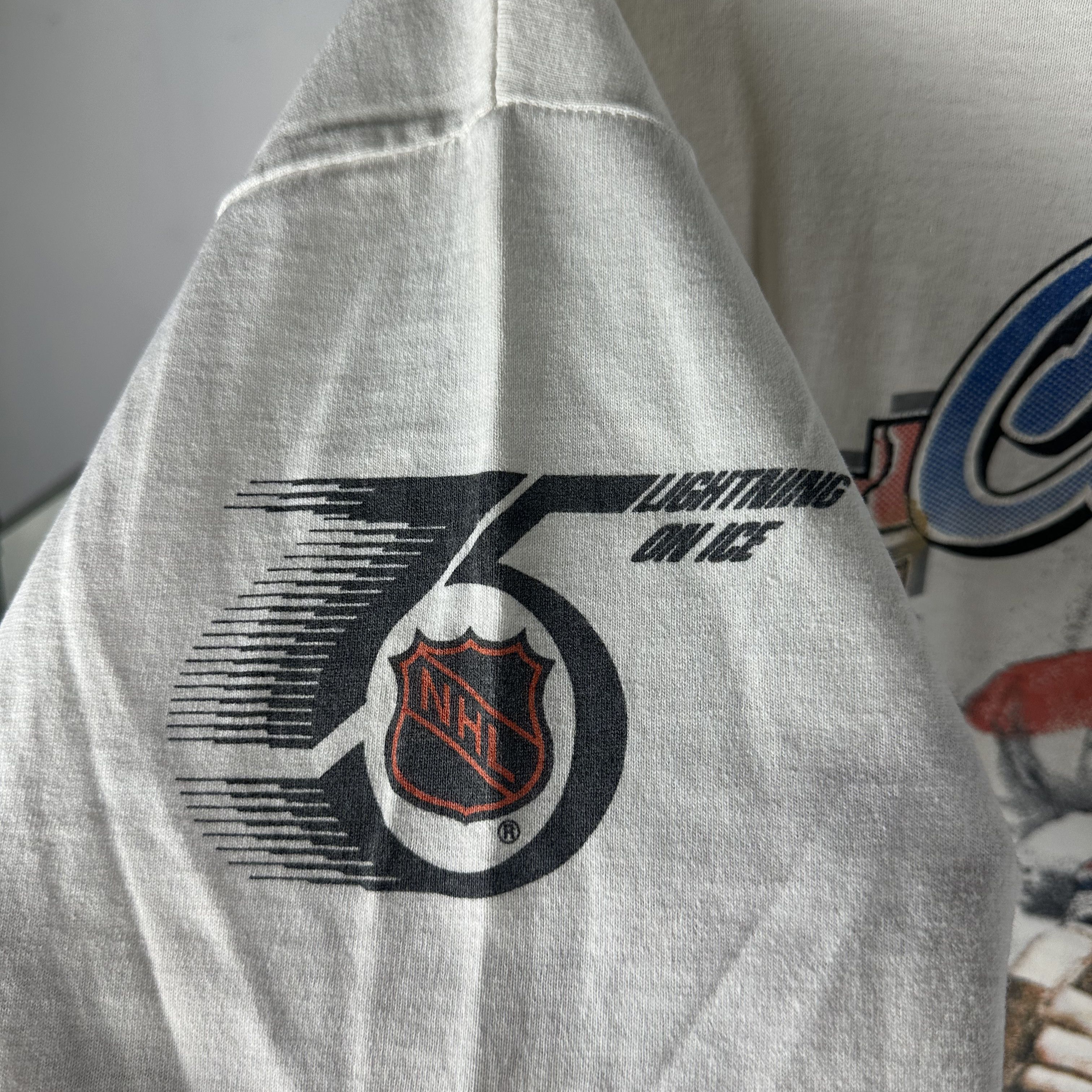 Vintage ​​​​1991 Montreal Canadiens Bulletin Athletic NHL AOP Tee Size US XL / EU 56 / 4 - 8 Thumbnail