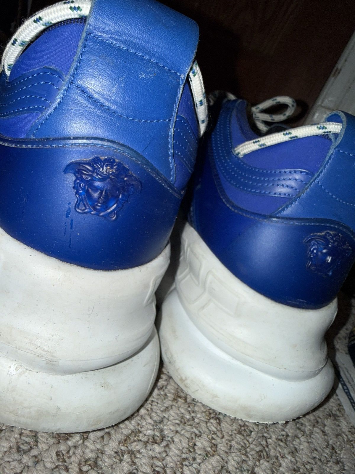 Versace Versace Chain Reaction Mesh Rubber Suede Blue 46 Size US 12 / EU 45 - 10 Thumbnail