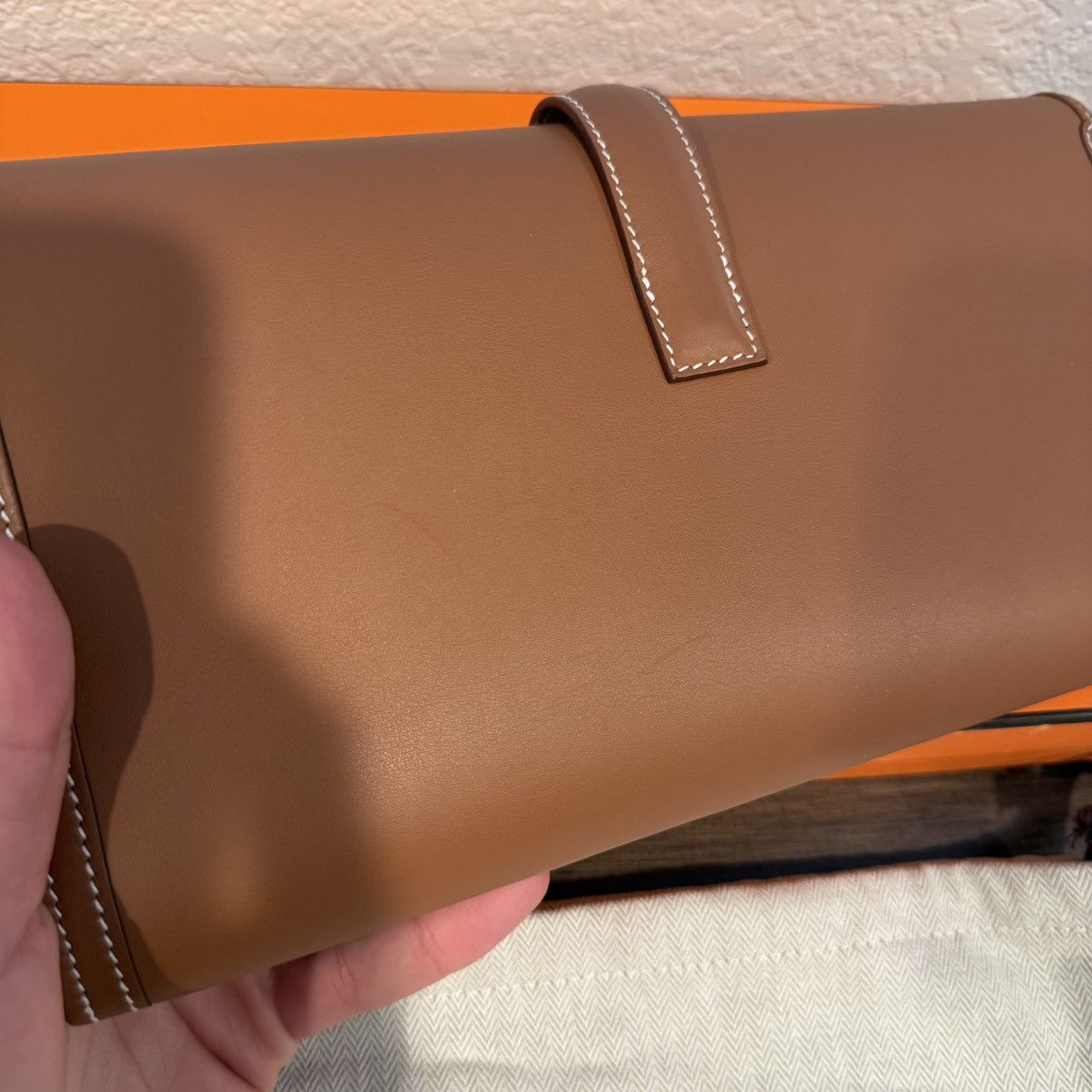 Hermes Hermes Jige Elan 29 Gold Clutch Bag Swift Calfskin Leather Size ONE SIZE - 19 Thumbnail