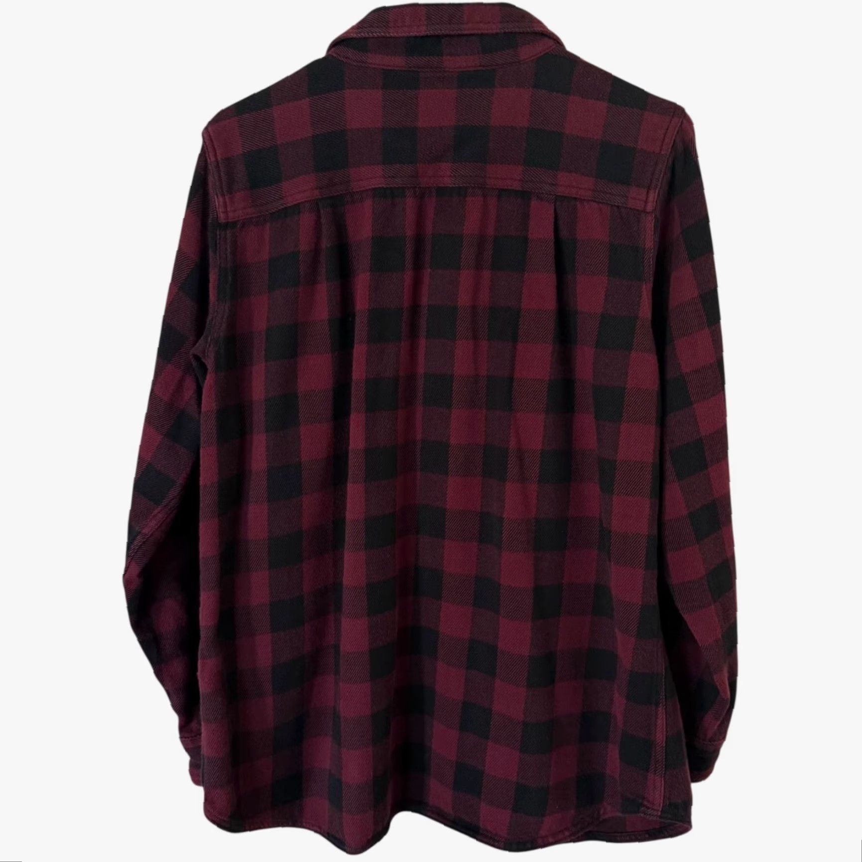 Vintage Woolrich Buffalo Check Flannel Shirt Red Women's Large Plaid Cotton Button-Up Size L / US 10 / IT 46 - 4 Thumbnail